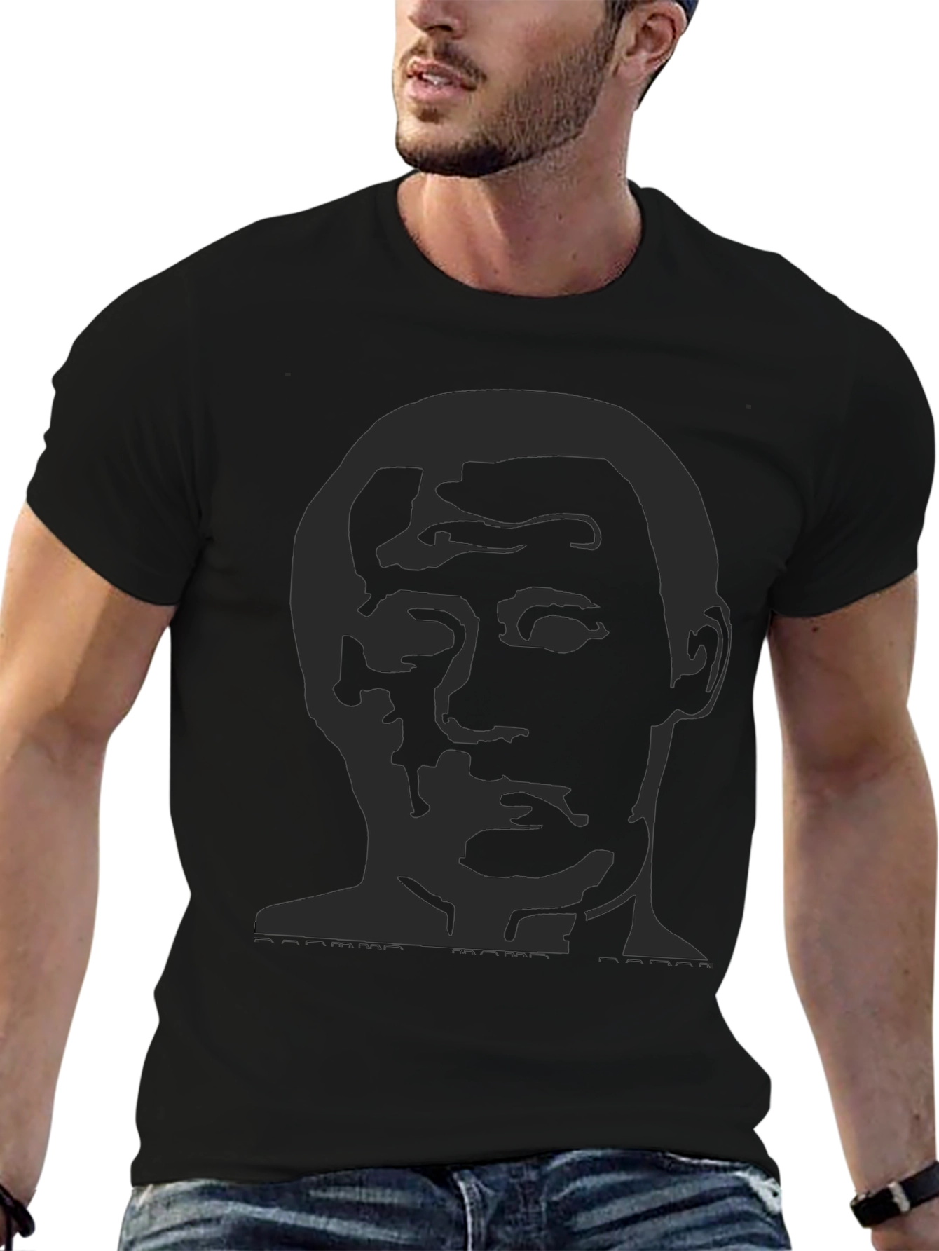Mens Graphic Print T-Shirt - Black