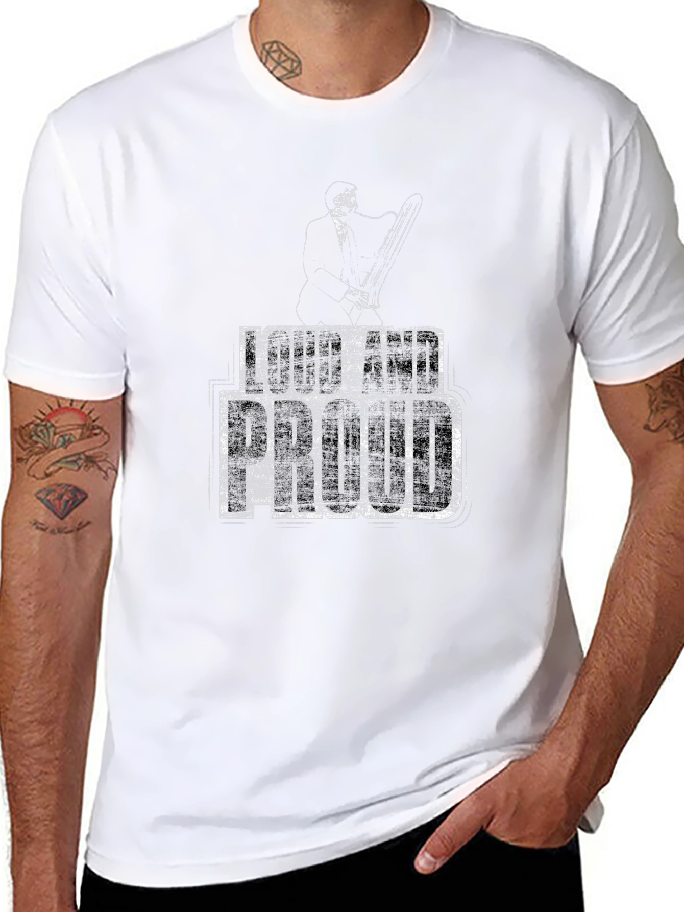 Loud And Proud Graphic T-Shirt - Chainsaw Design