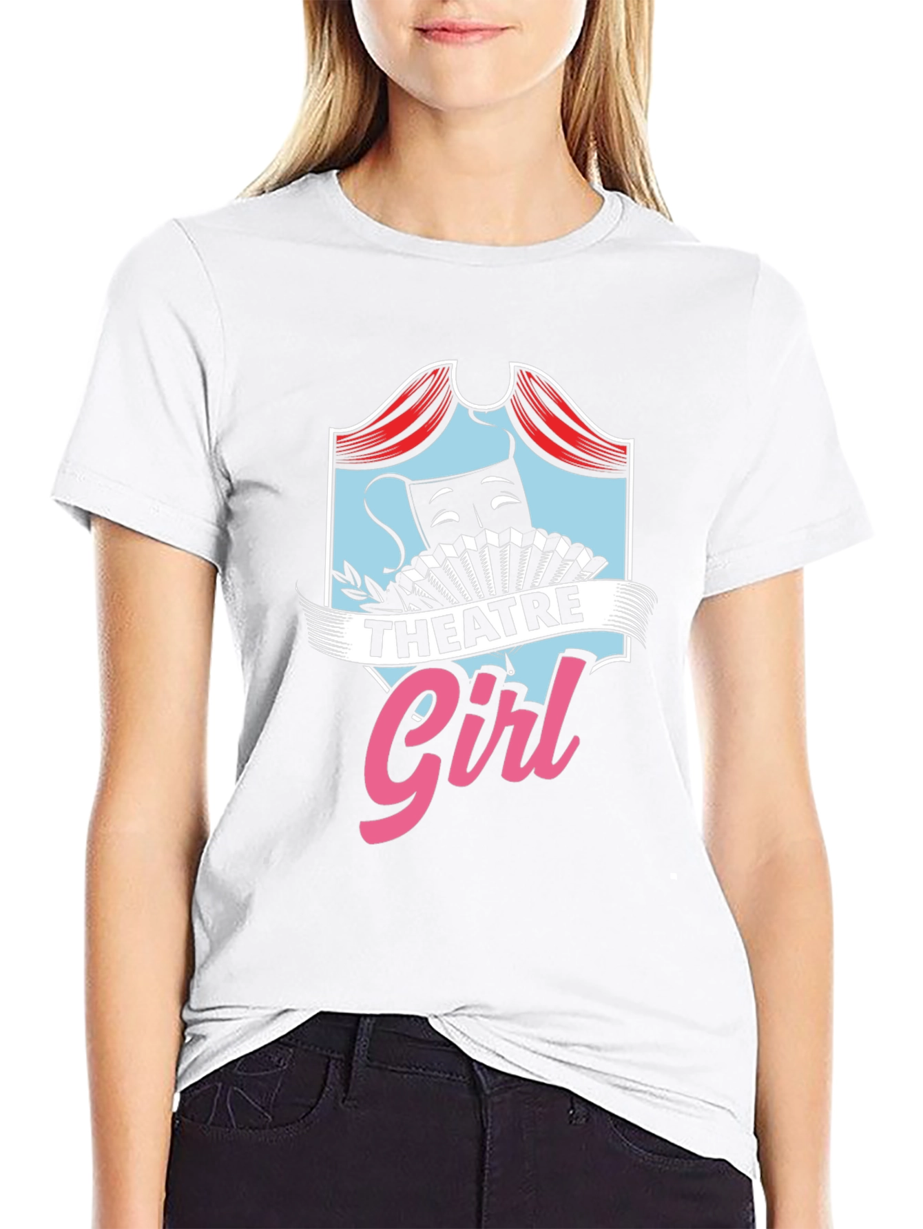Theatre Girl T-Shirt - Black Cotton Graphic Tee