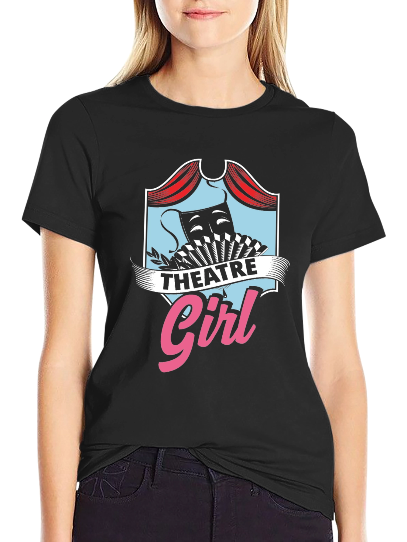 Theatre Girl T-Shirt - Black Cotton Graphic Tee
