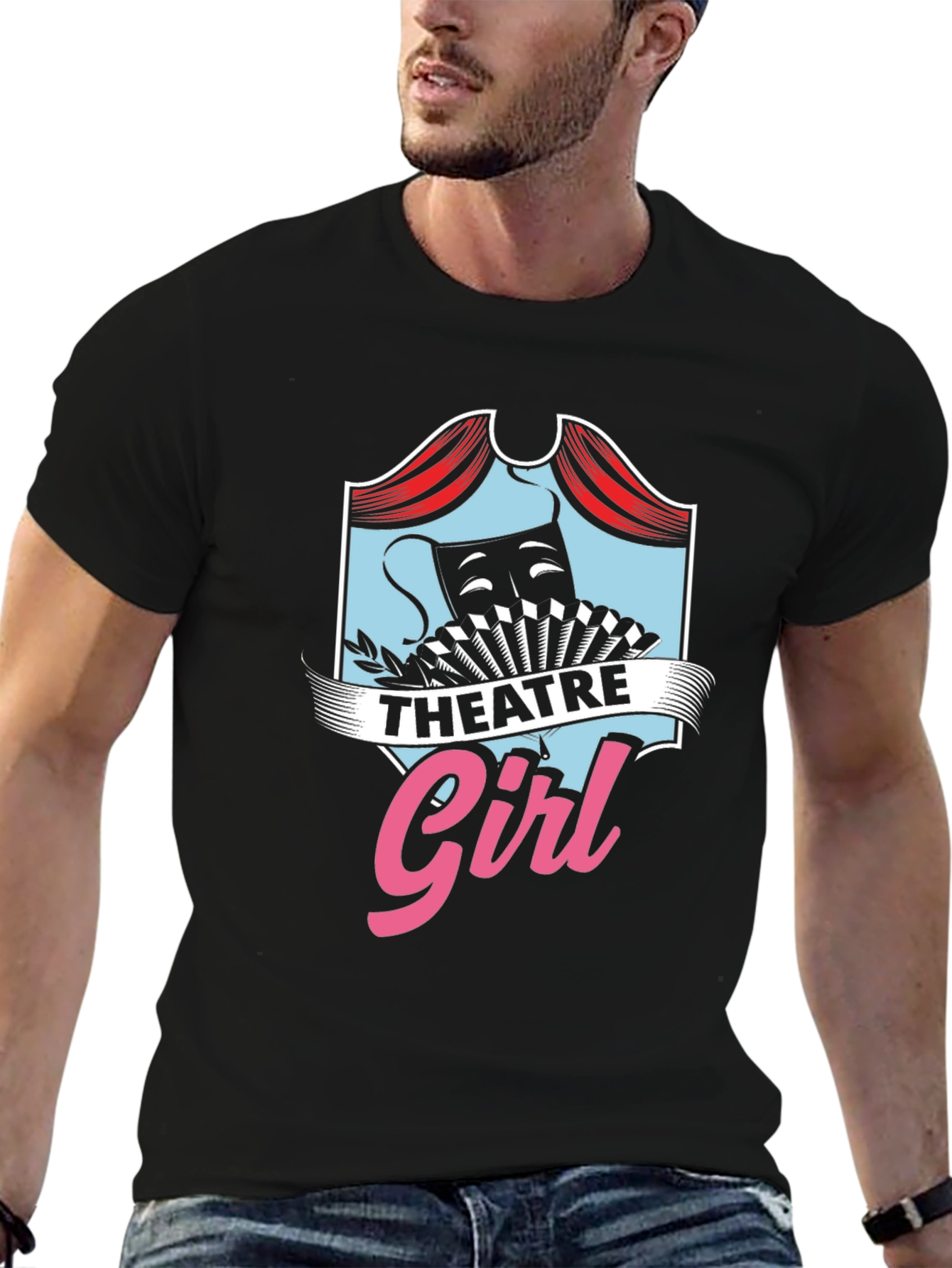 Theatre Girl T-Shirt - Black Cotton Graphic Tee