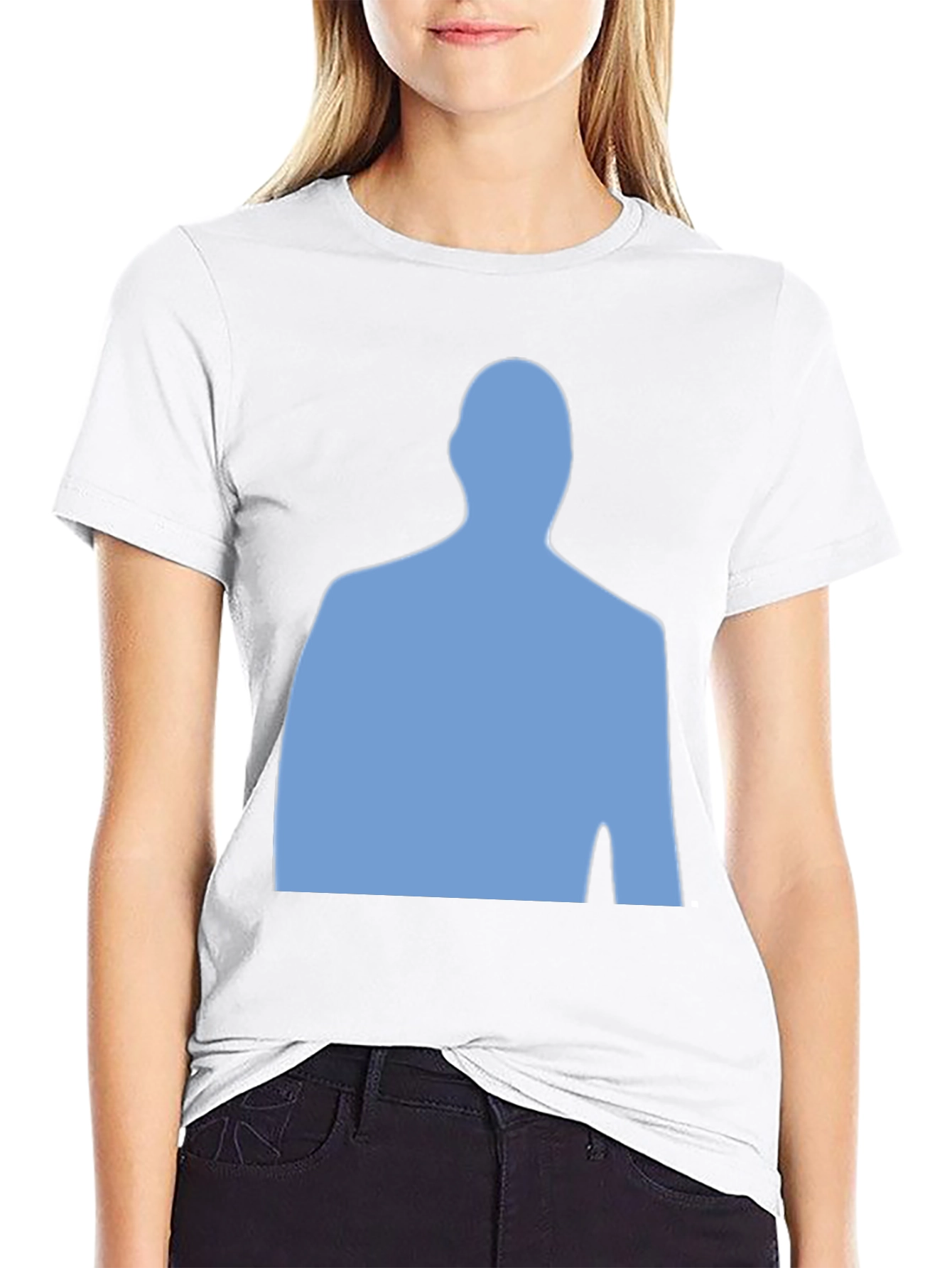 Modern Silhouette Graphic Tee - Black