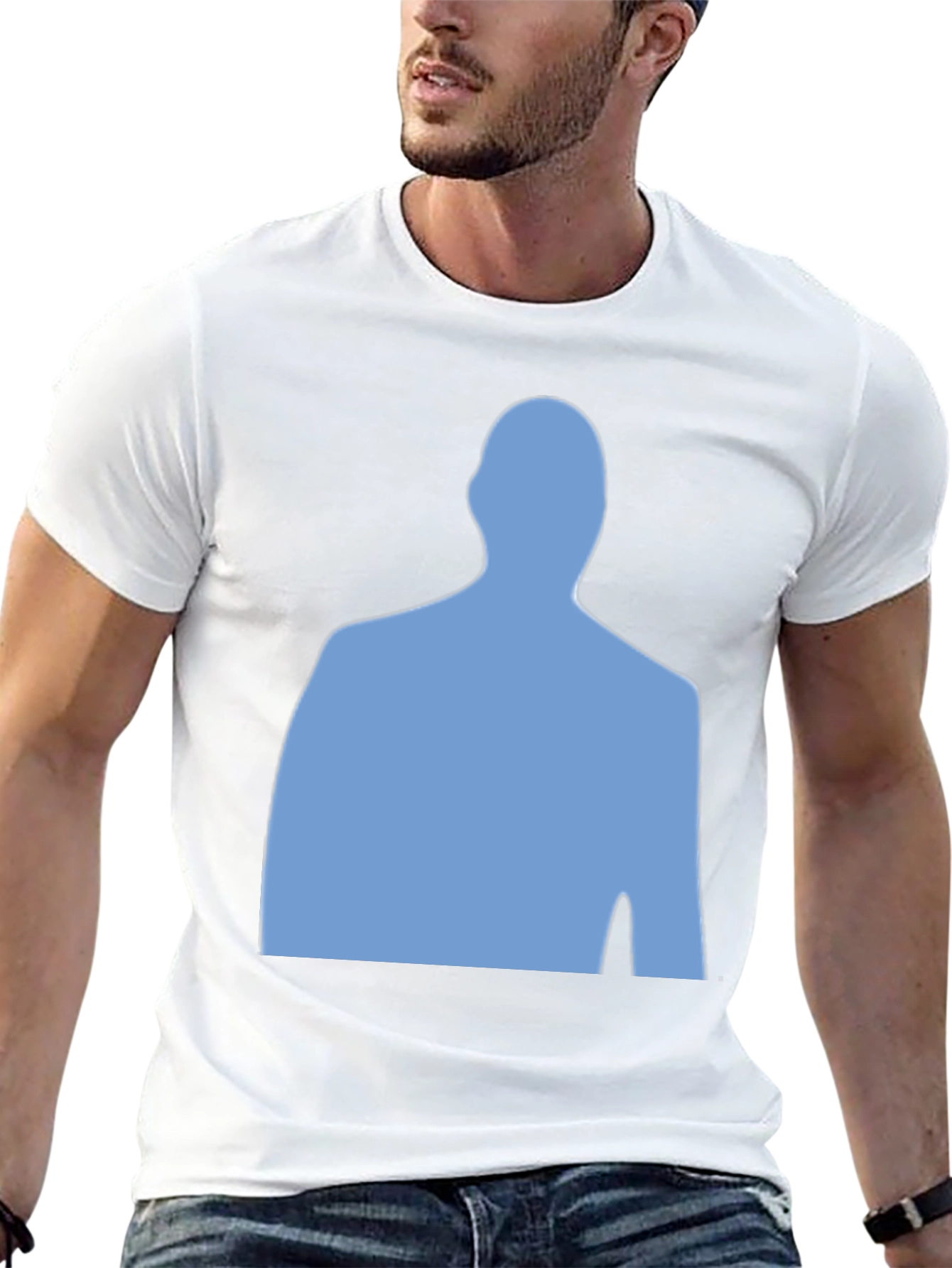 Modern Silhouette Graphic Tee - Black