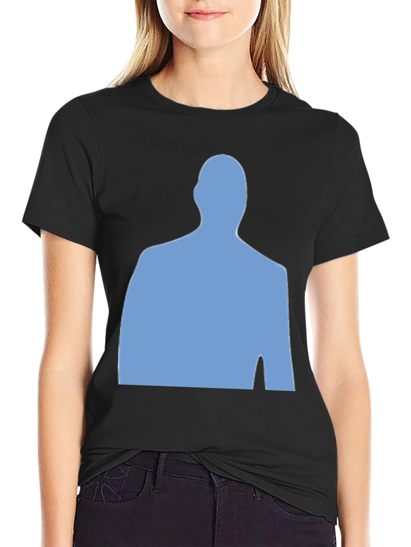 Modern Silhouette Graphic Tee - Black
