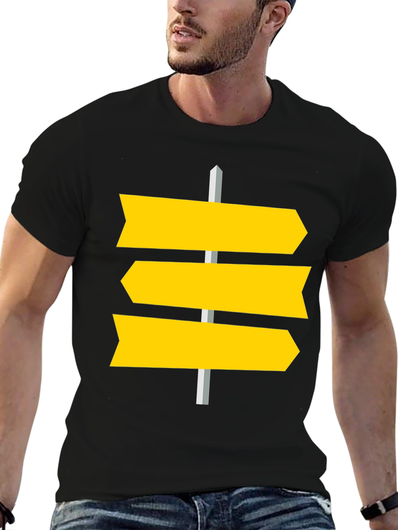 Directional Signpost Graphic Tee - Unisex Cotton T-Shirt