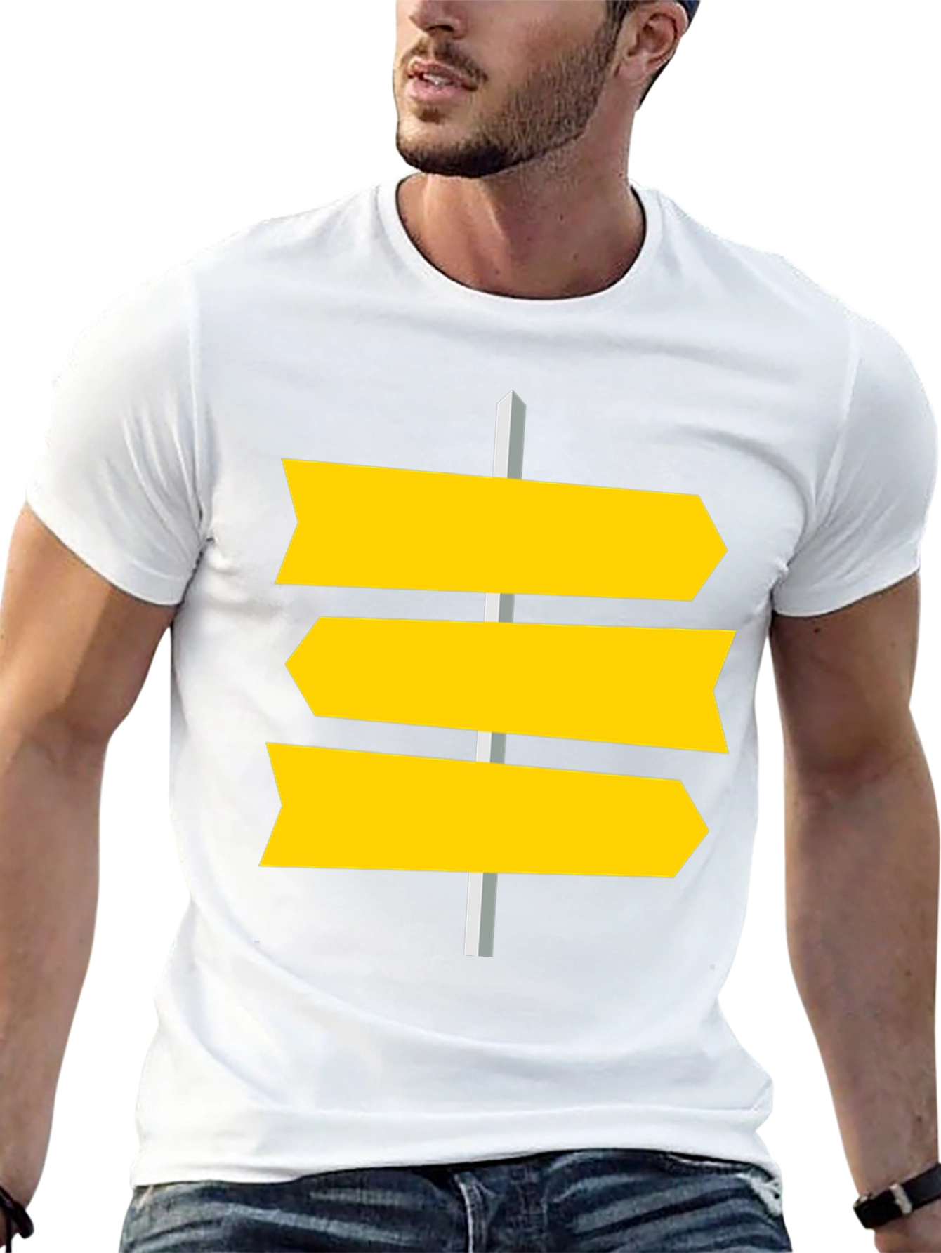 Directional Signpost Graphic Tee - Unisex Cotton T-Shirt