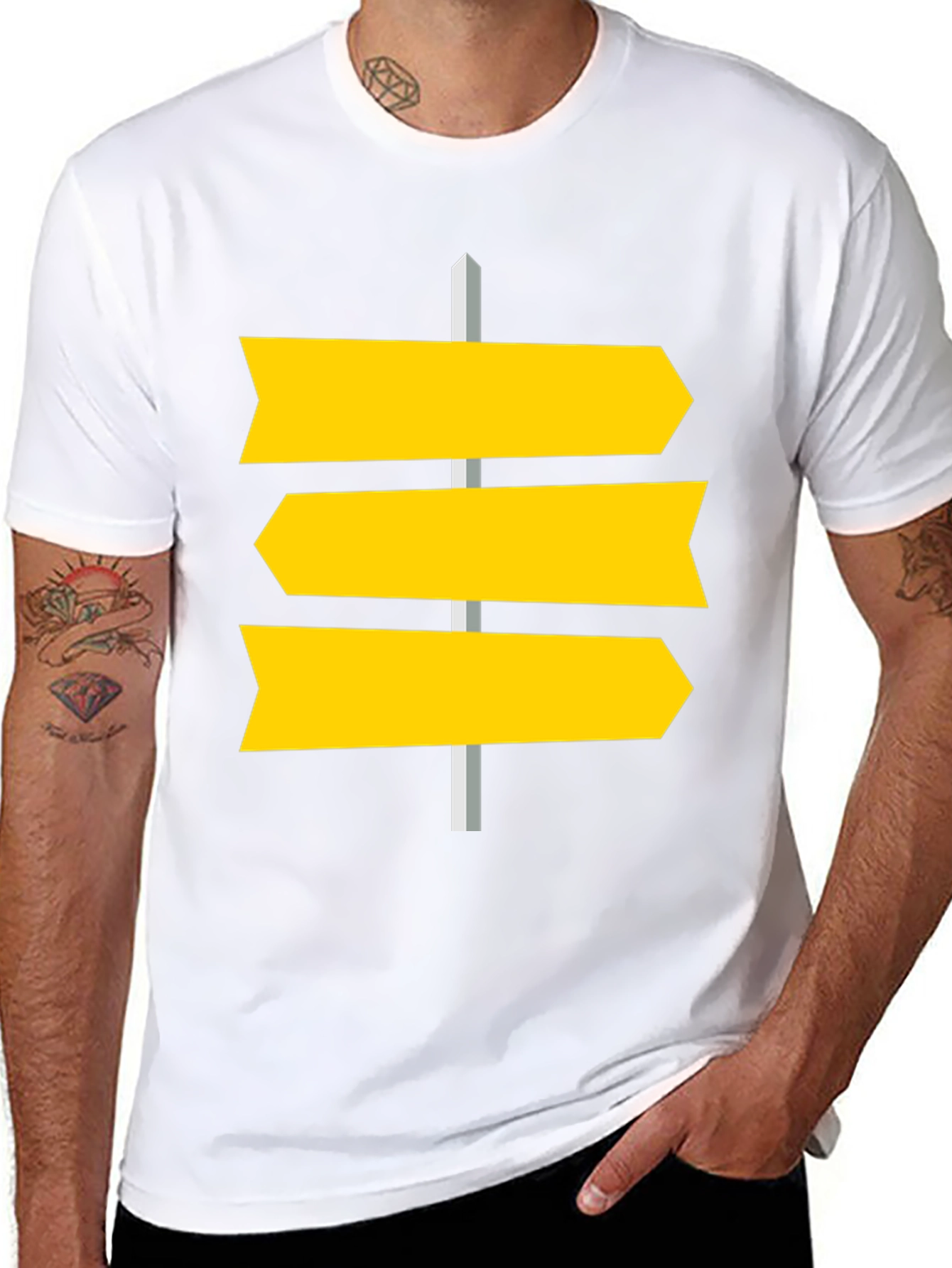 Directional Signpost Graphic Tee - Unisex Cotton T-Shirt
