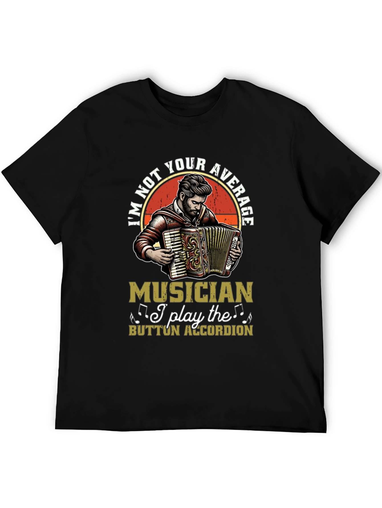 Button Accordion Musician T-Shirt