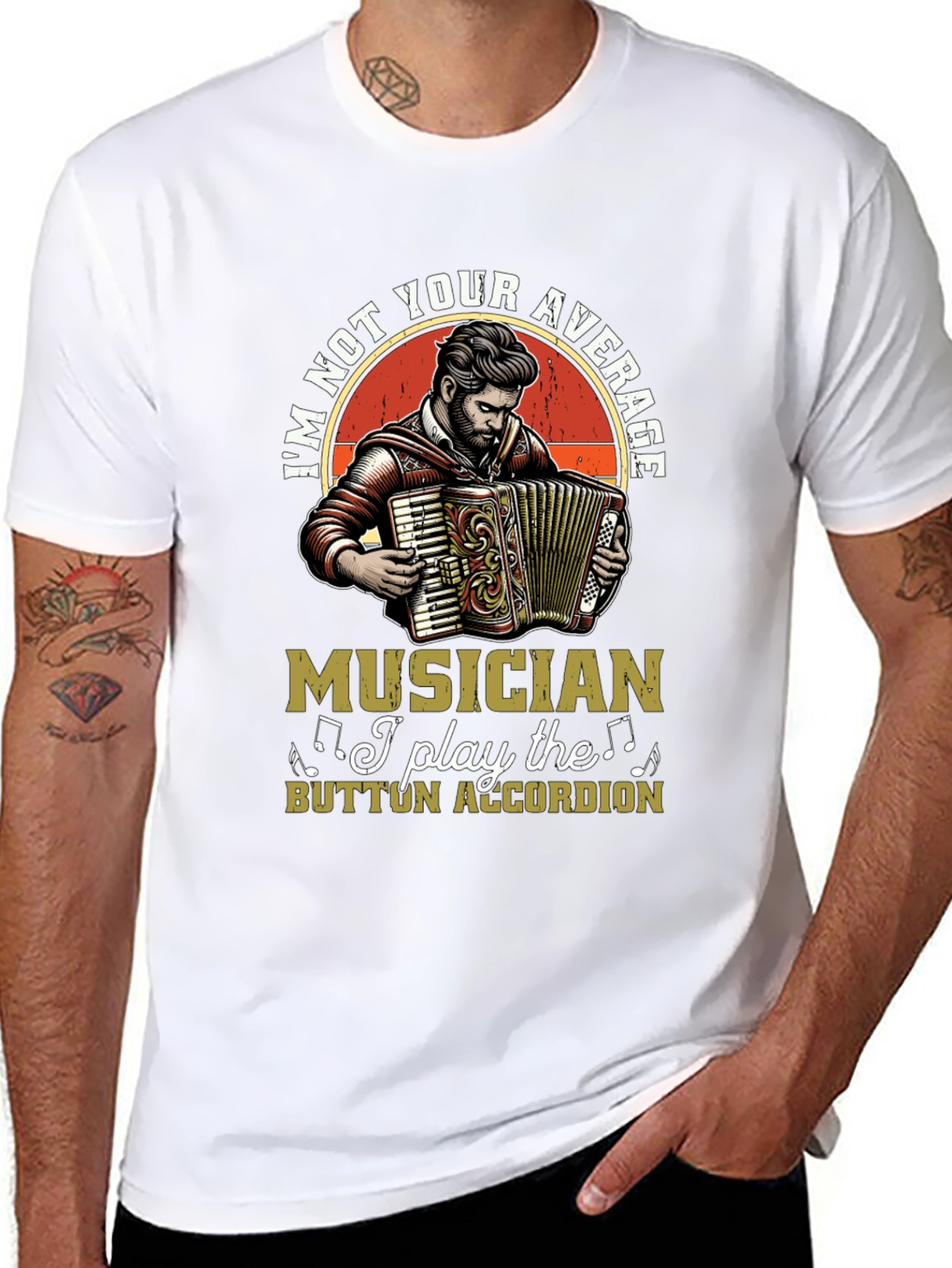 Button Accordion Musician T-Shirt