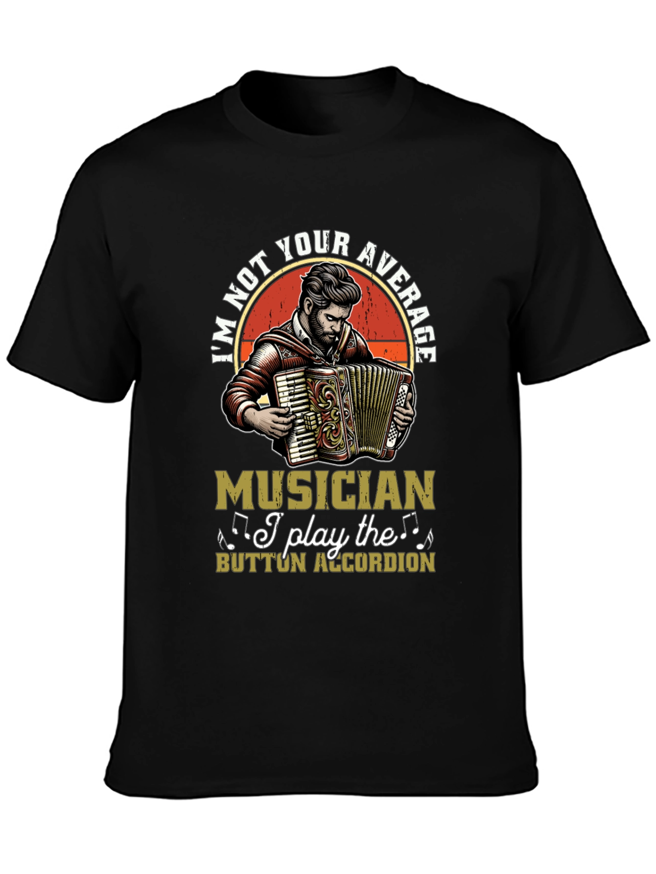 Button Accordion Musician T-Shirt