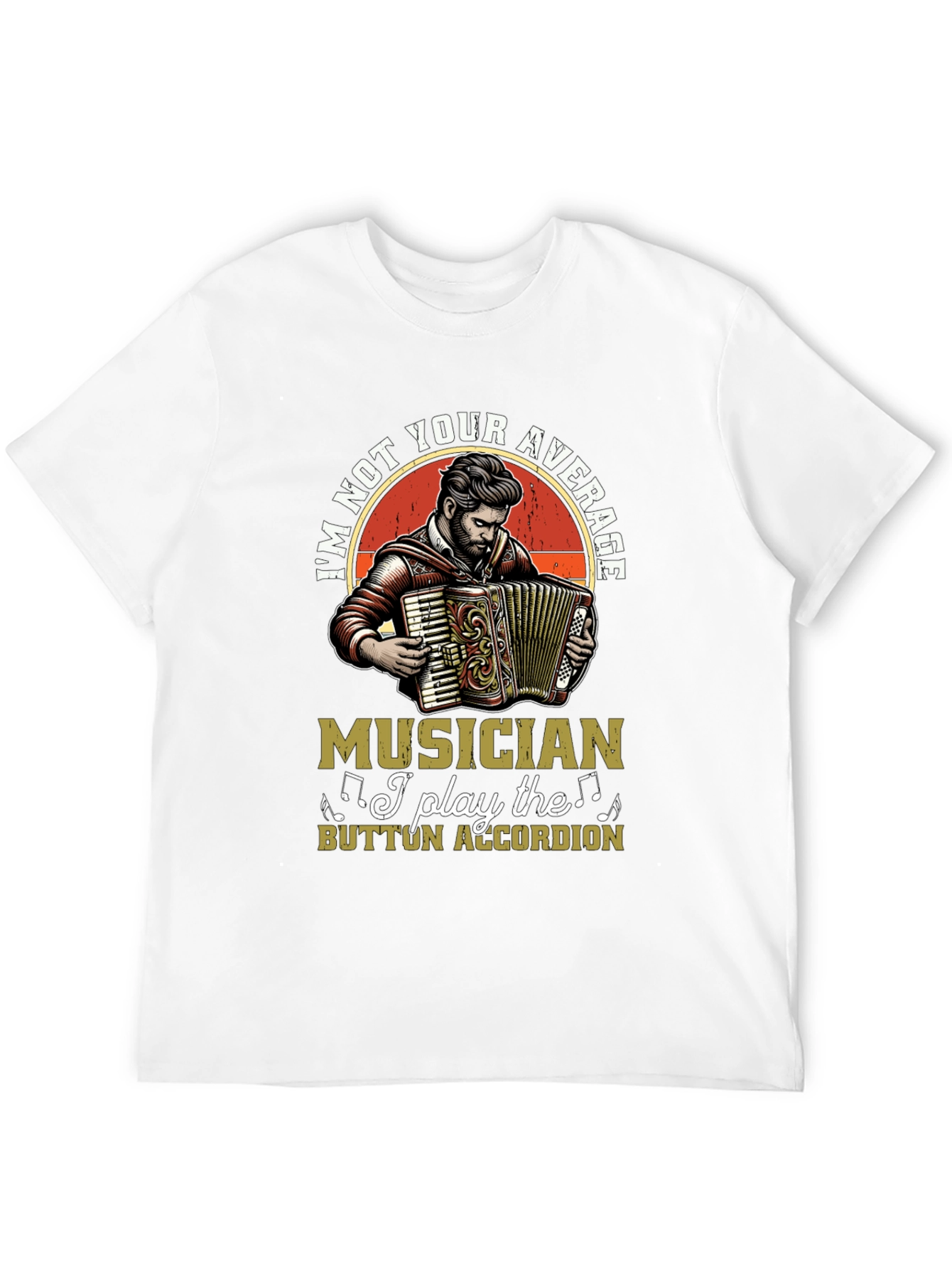 Button Accordion Musician T-Shirt