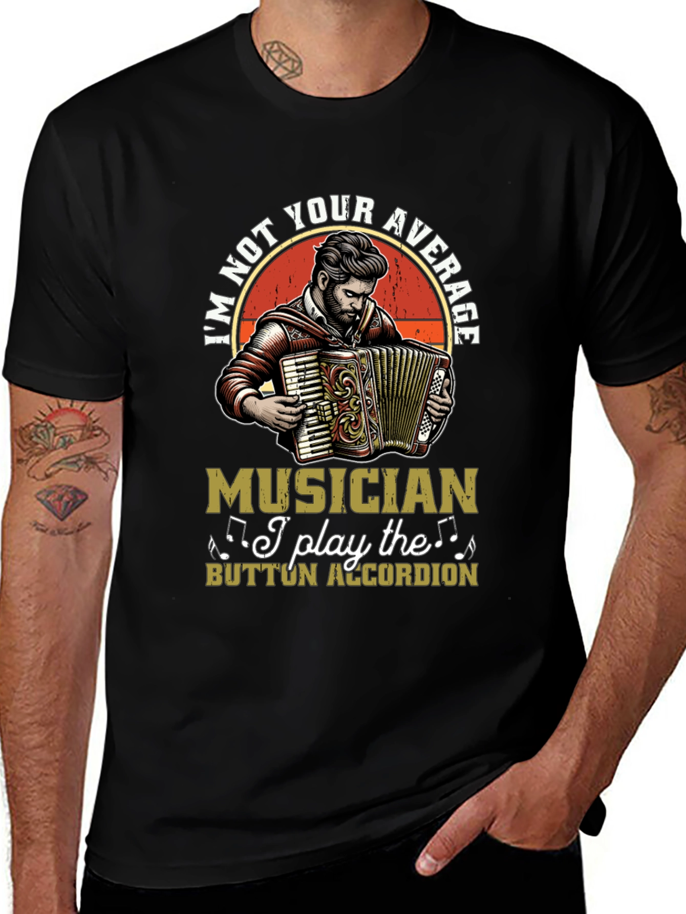 Button Accordion Musician T-Shirt