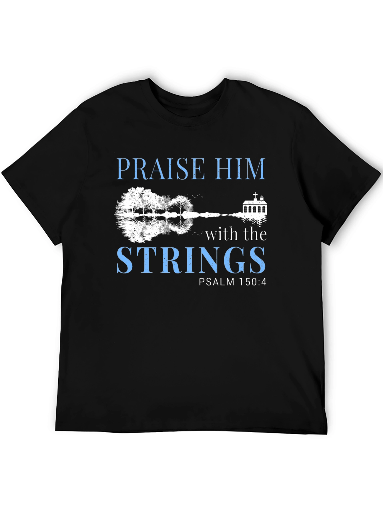 Praise Him Guitar String Design T-Shirt