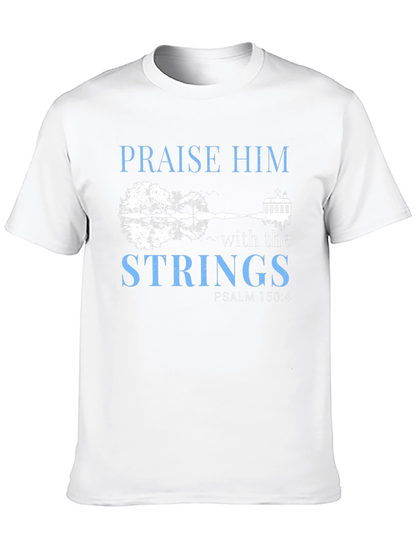 Praise Him Guitar String Design T-Shirt