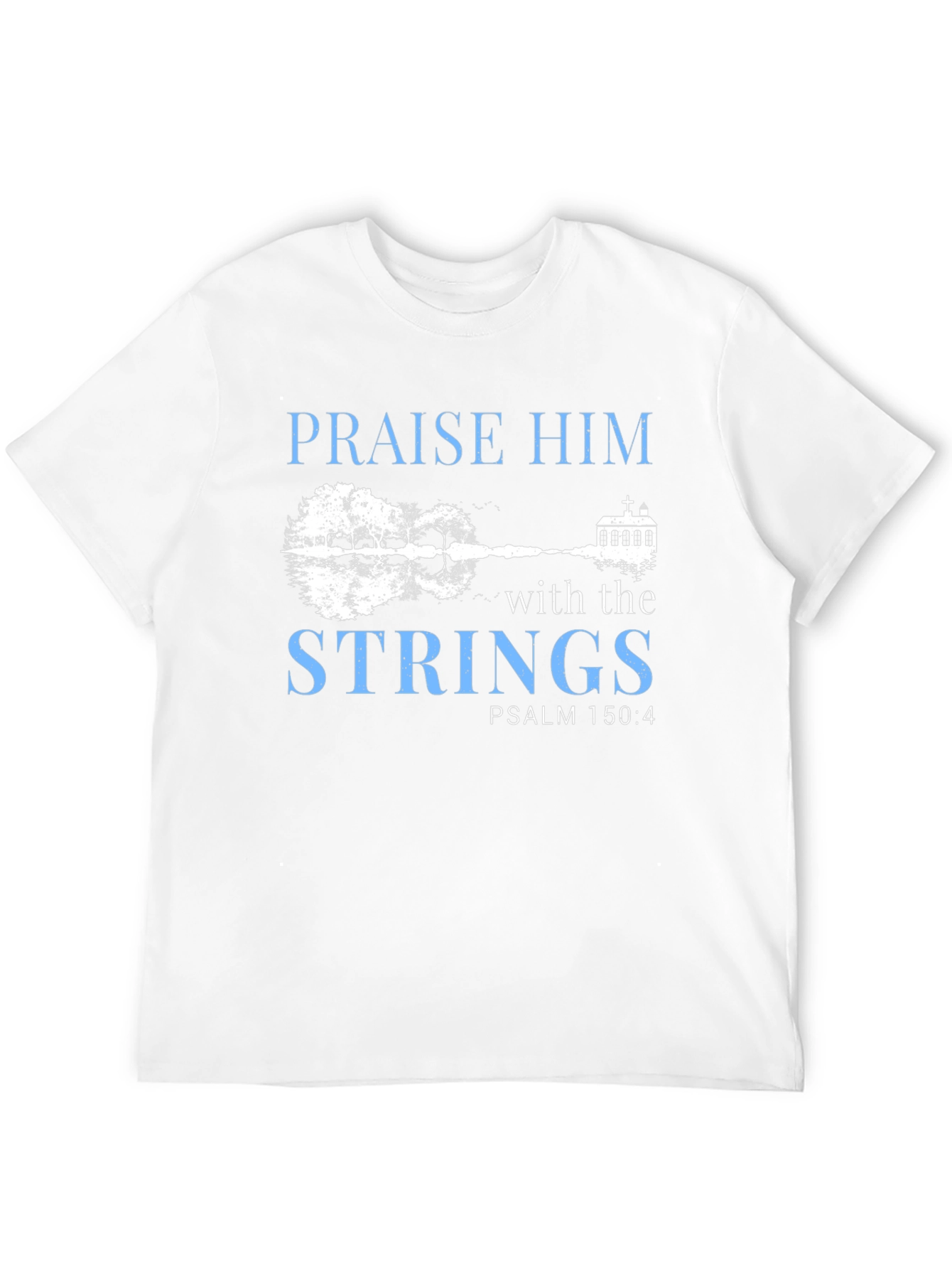 Praise Him Guitar String Design T-Shirt