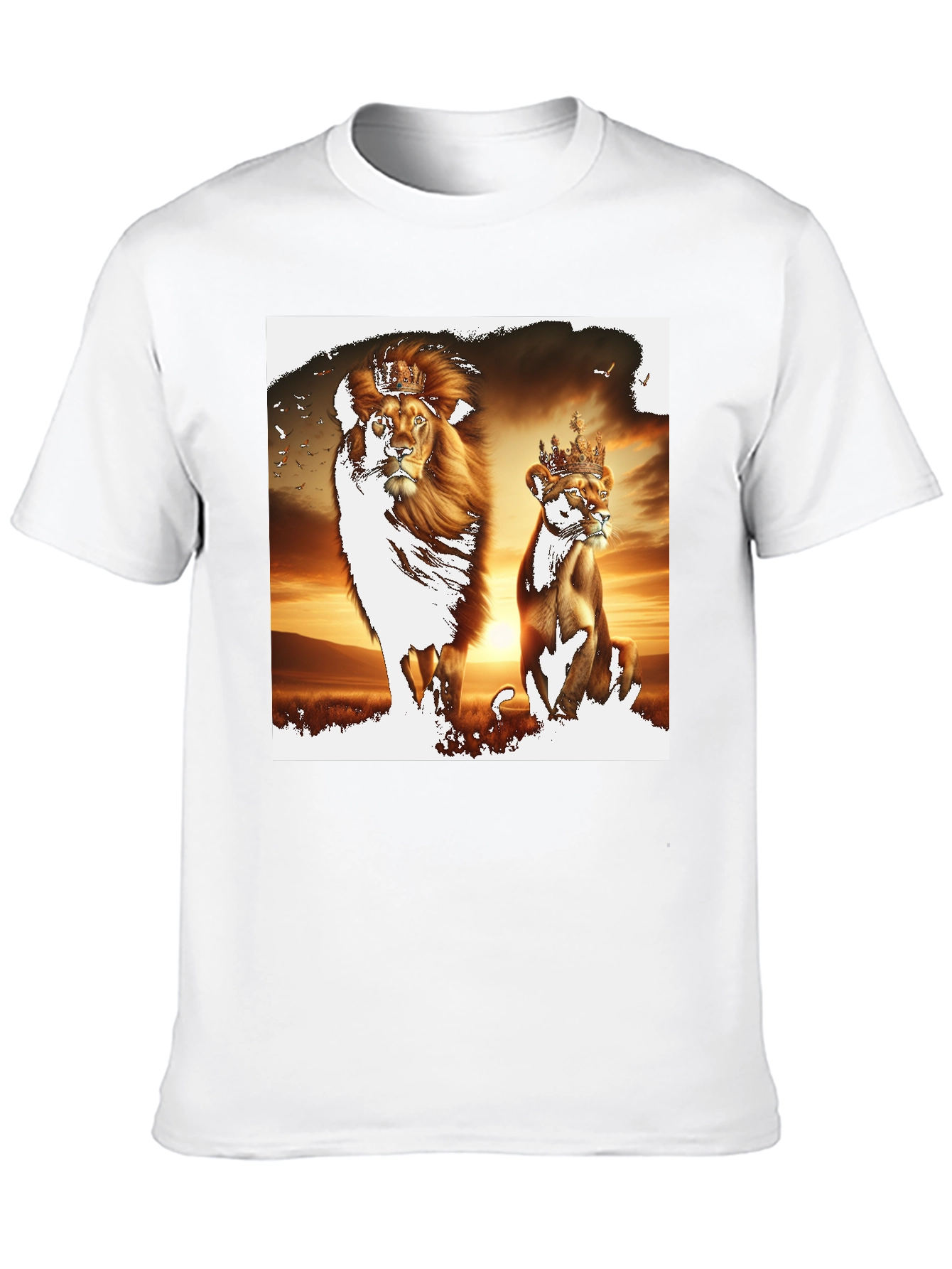 King & Queen Lion Graphic Tee - Black