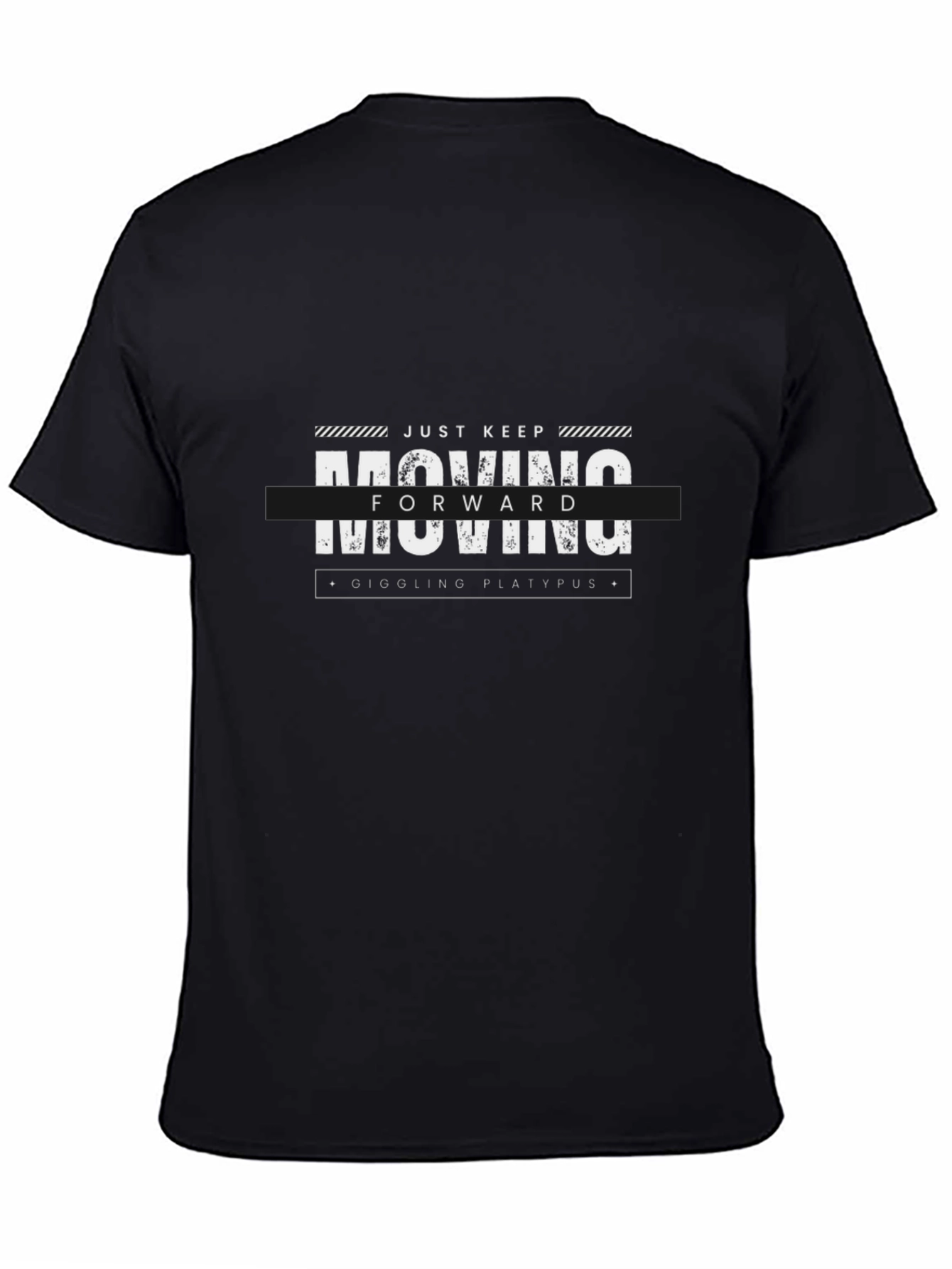 Just Keep Moving Forward Black T-Shirt