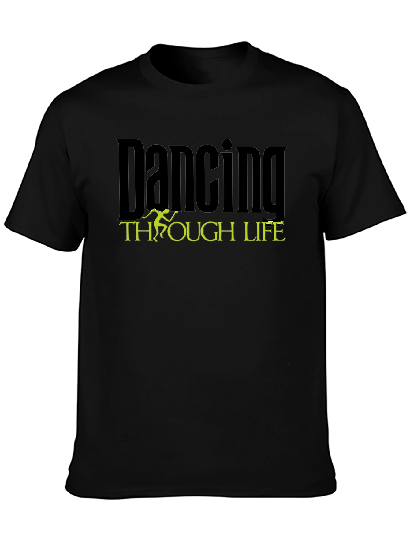 Dancing Through Life Black Graphic Tee