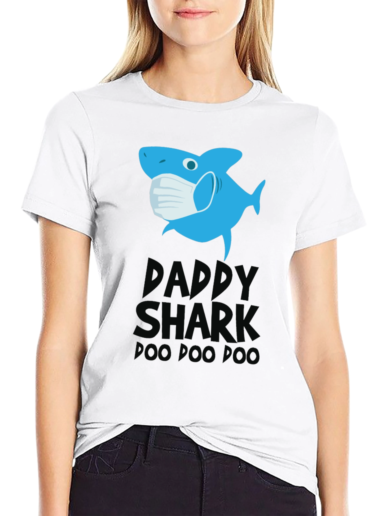 Daddy Shark Mask T-Shirt Doo Doo Doo