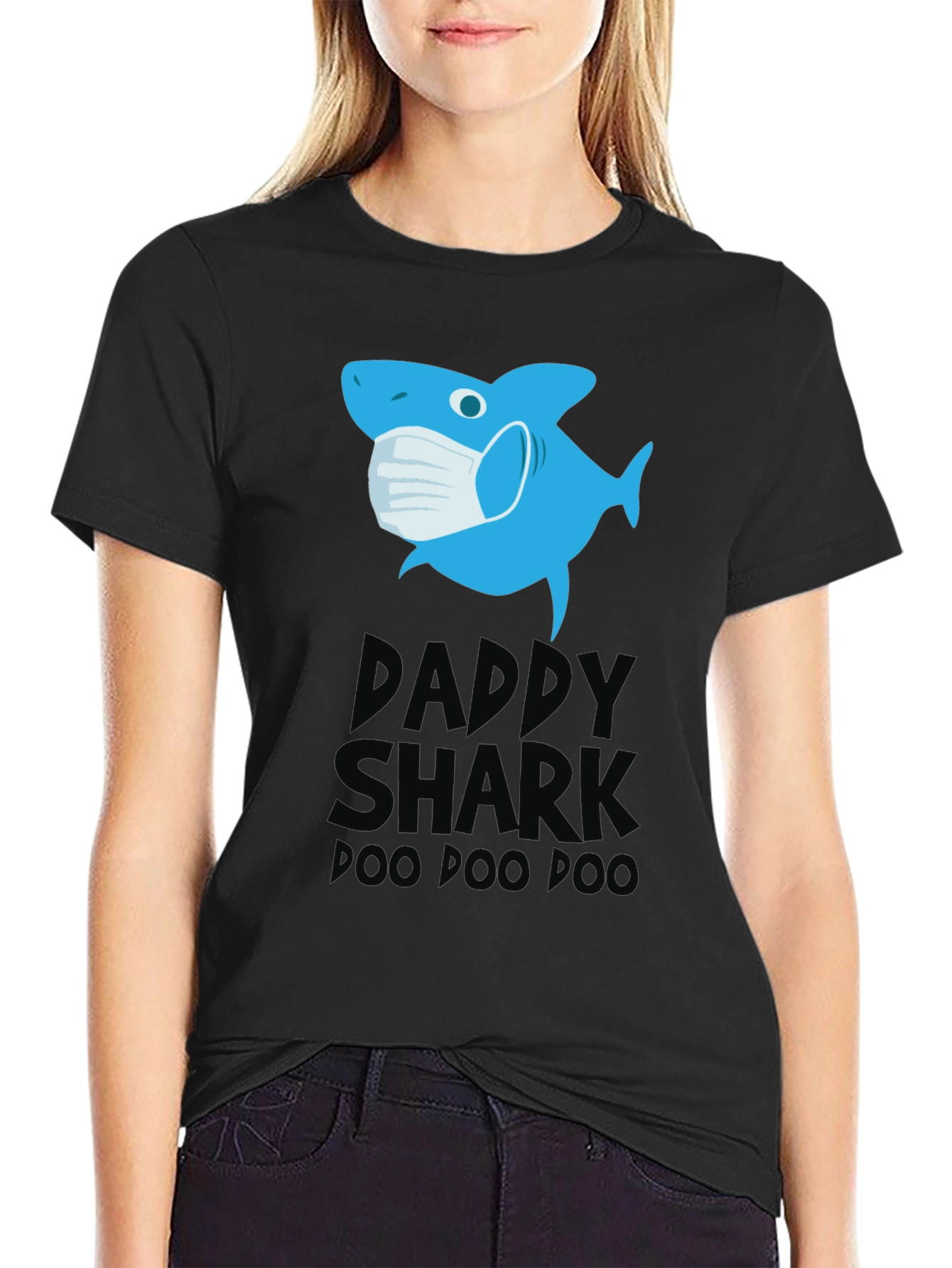 Daddy Shark Mask T-Shirt Doo Doo Doo