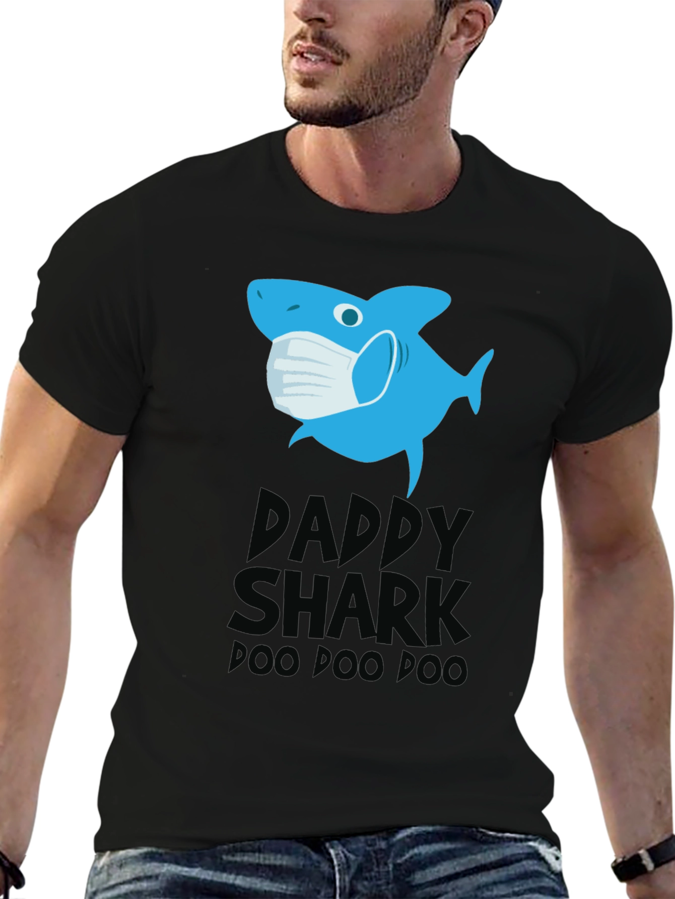 Daddy Shark Mask T-Shirt Doo Doo Doo