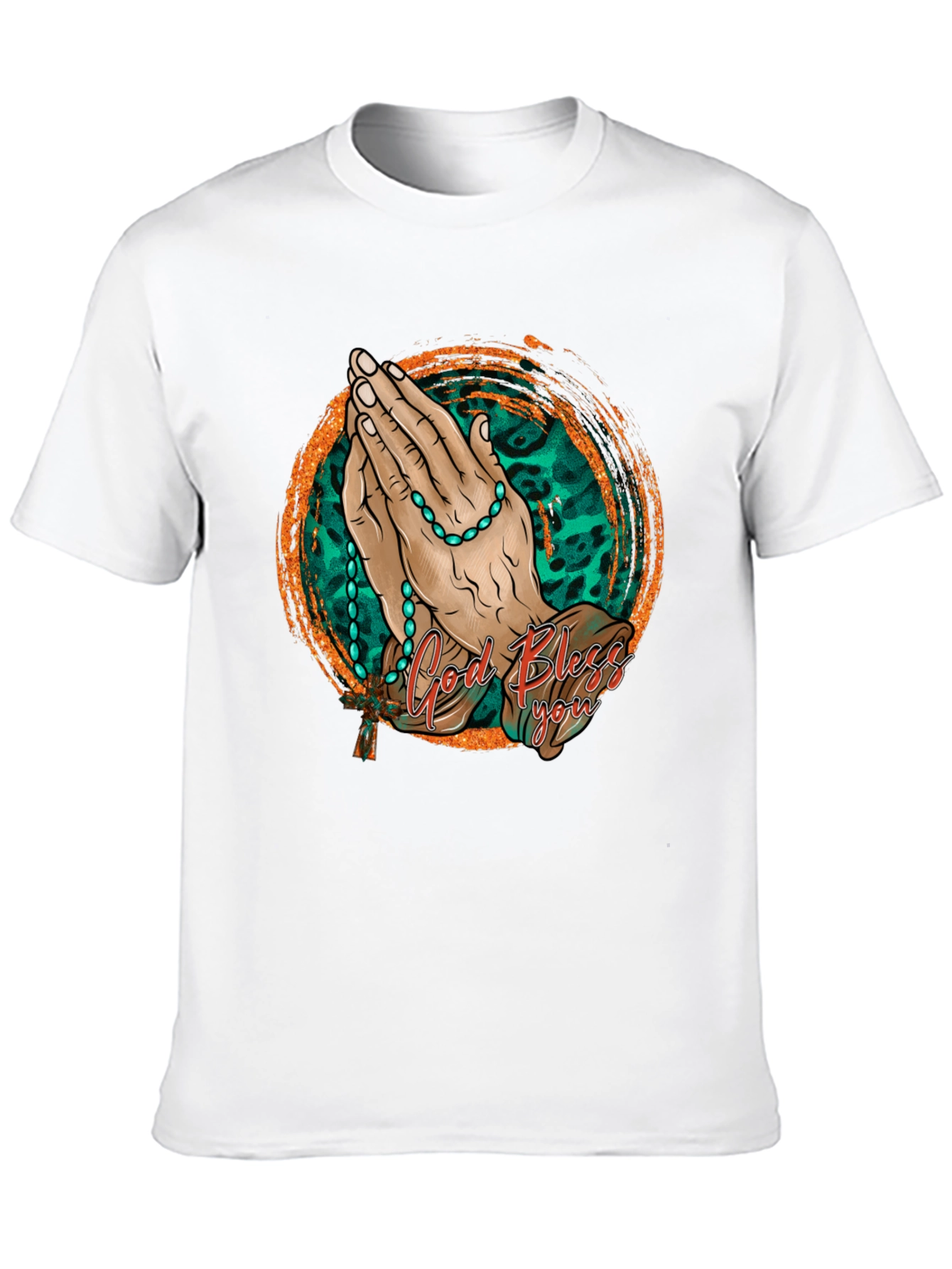 God Bless You Prayer Hands Graphic Tee