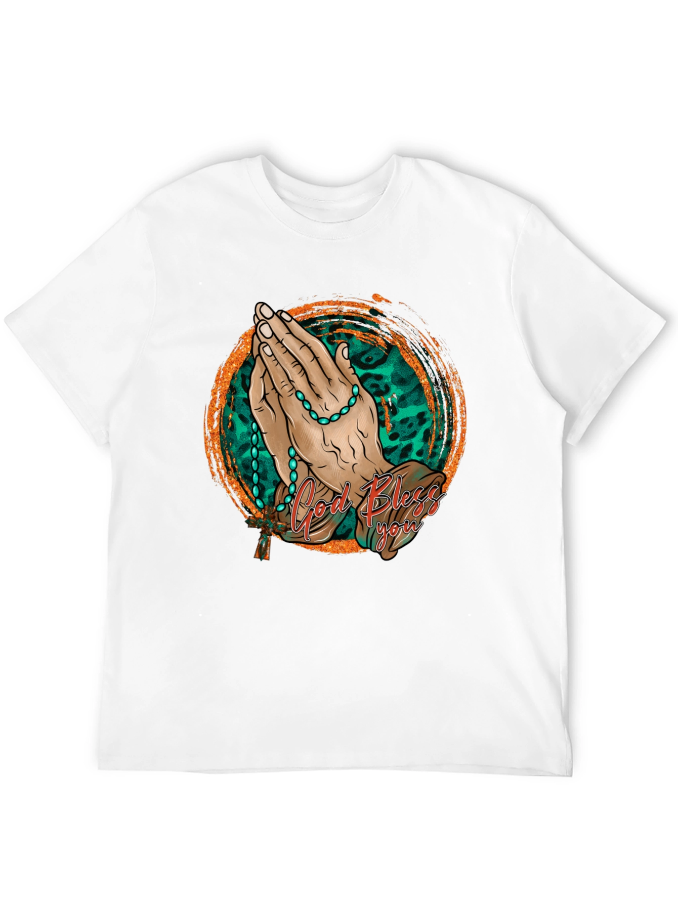 God Bless You Prayer Hands Graphic Tee