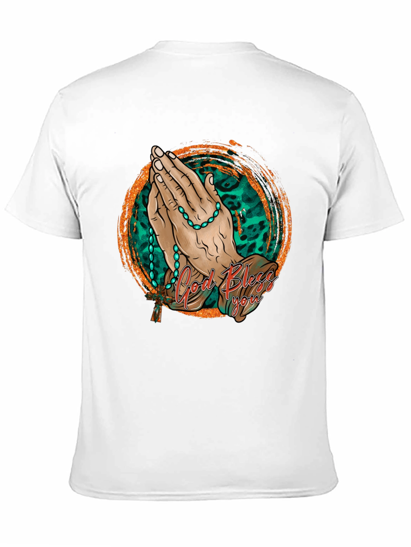 God Bless You Prayer Hands Graphic Tee