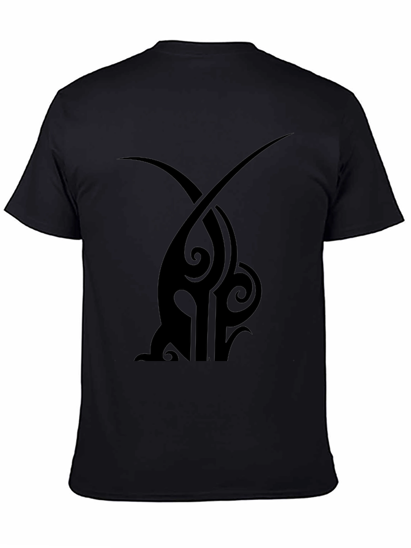 Mens Black Tribal Tattoo Graphic T-Shirt