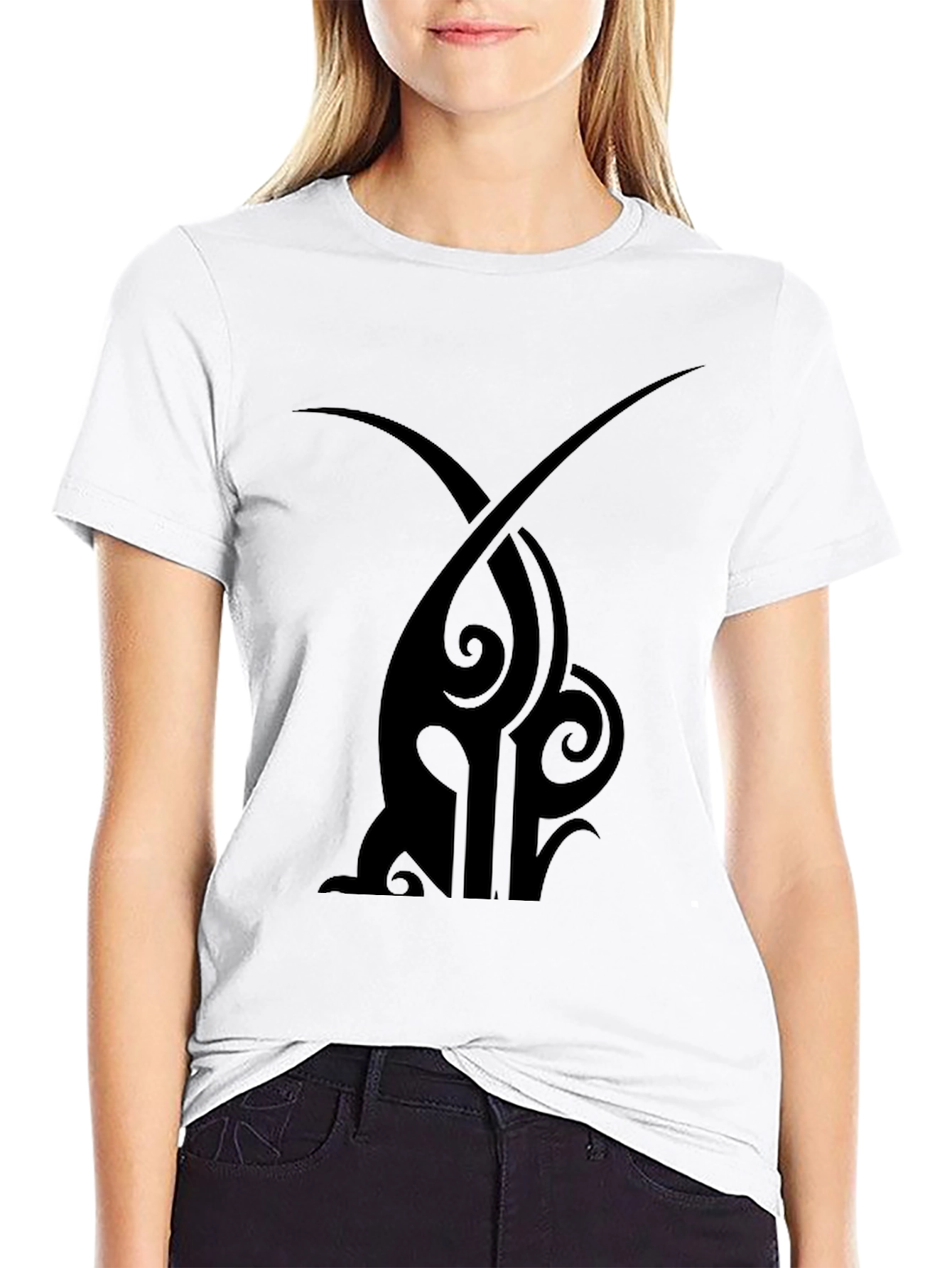 Mens Black Tribal Tattoo Graphic T-Shirt