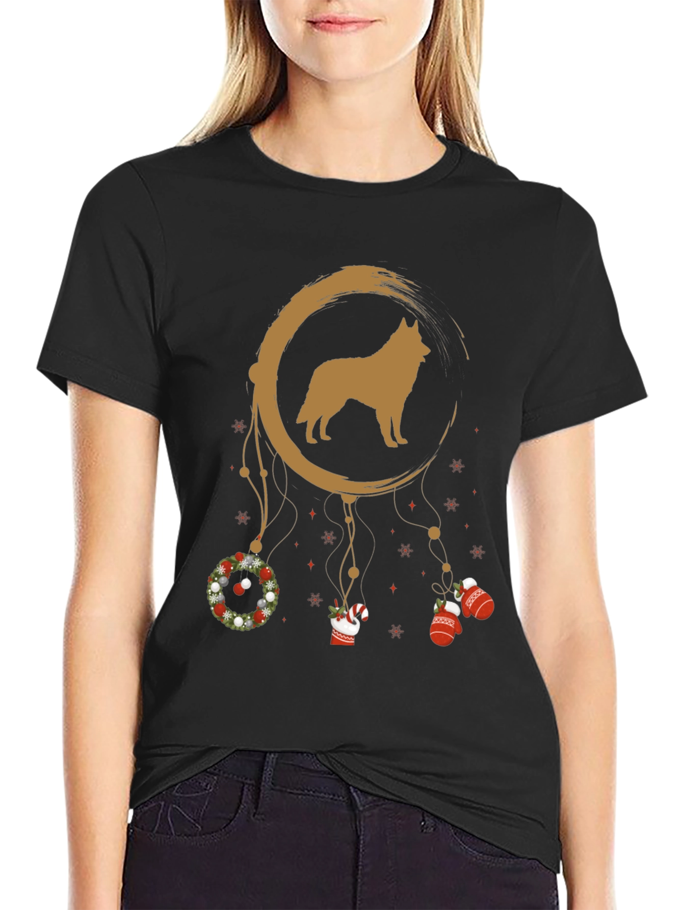 Dog Dreamcatcher Christmas T-Shirt