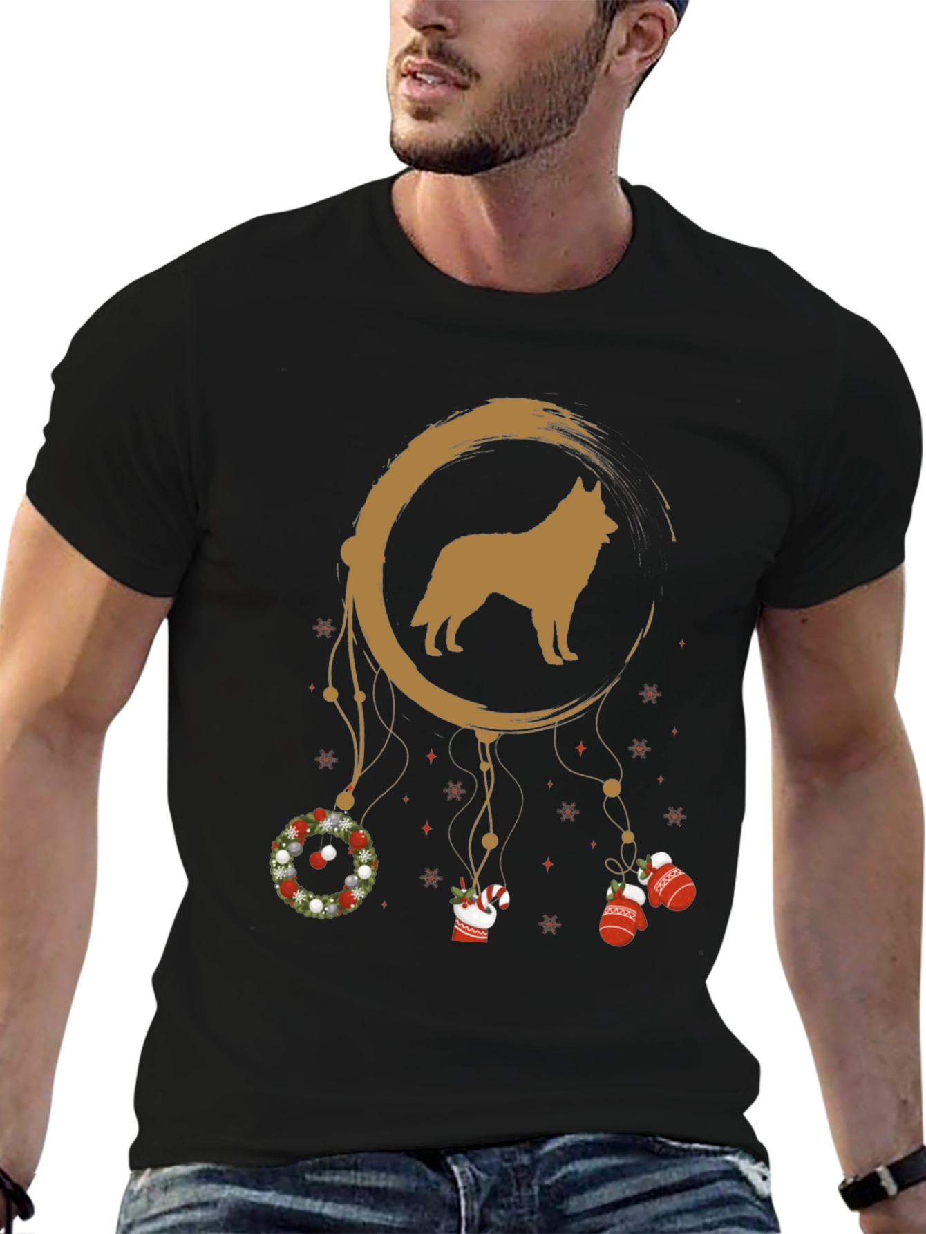 Dog Dreamcatcher Christmas T-Shirt