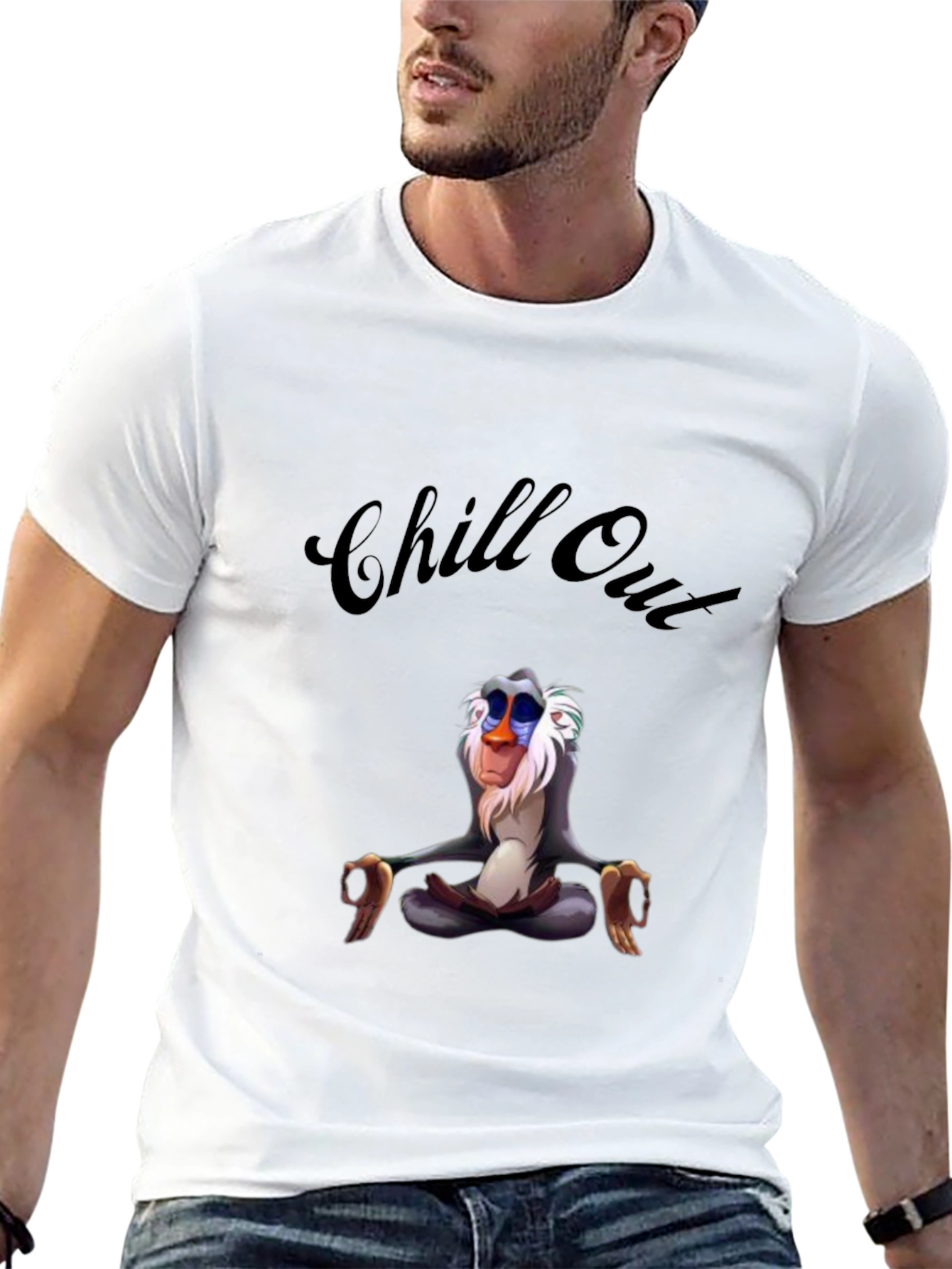 Chill Out Rafiki T-Shirt - Relaxed Zen Monkey Tee