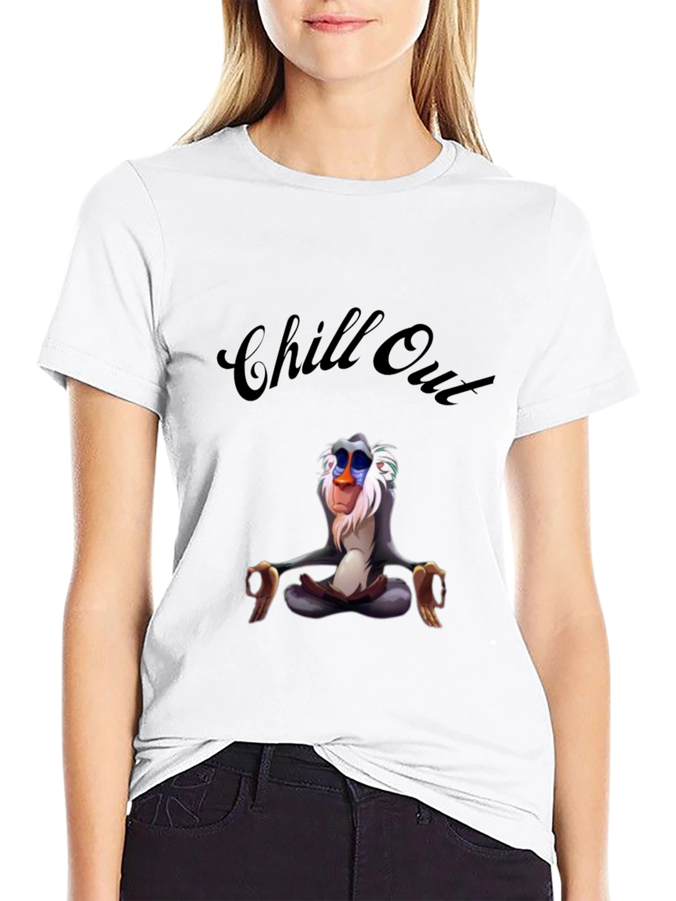 Chill Out Rafiki T-Shirt - Relaxed Zen Monkey Tee