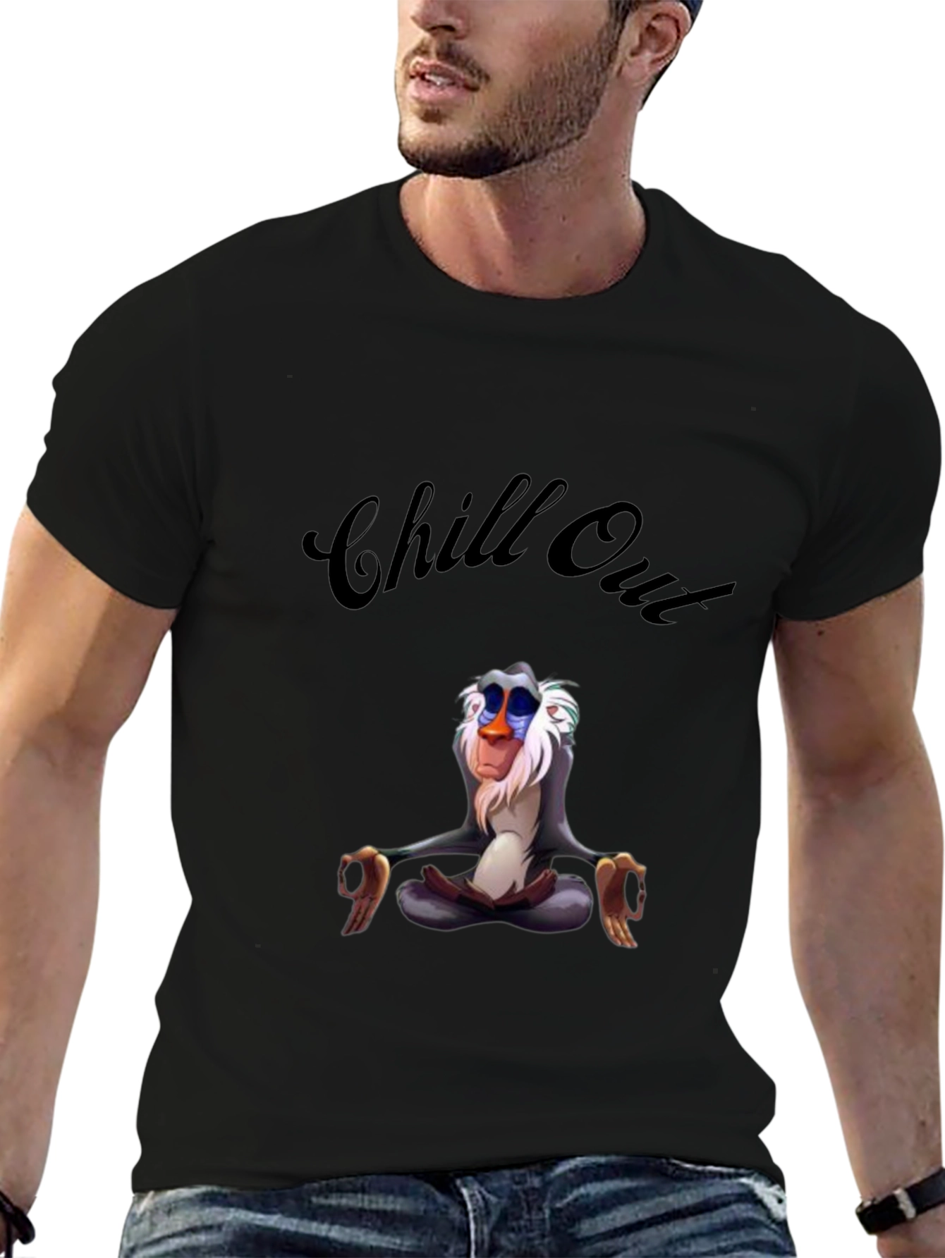 Chill Out Rafiki T-Shirt - Relaxed Zen Monkey Tee