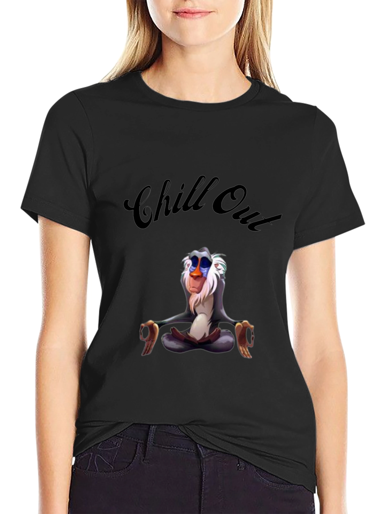 Chill Out Rafiki T-Shirt - Relaxed Zen Monkey Tee