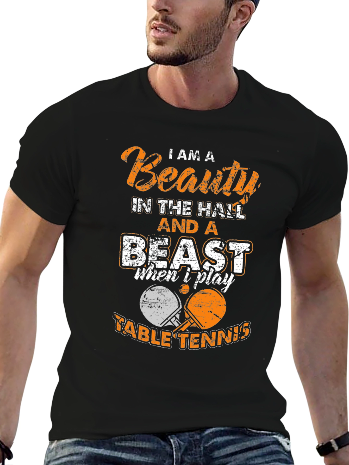 Beauty and Beast Table Tennis T-Shirt