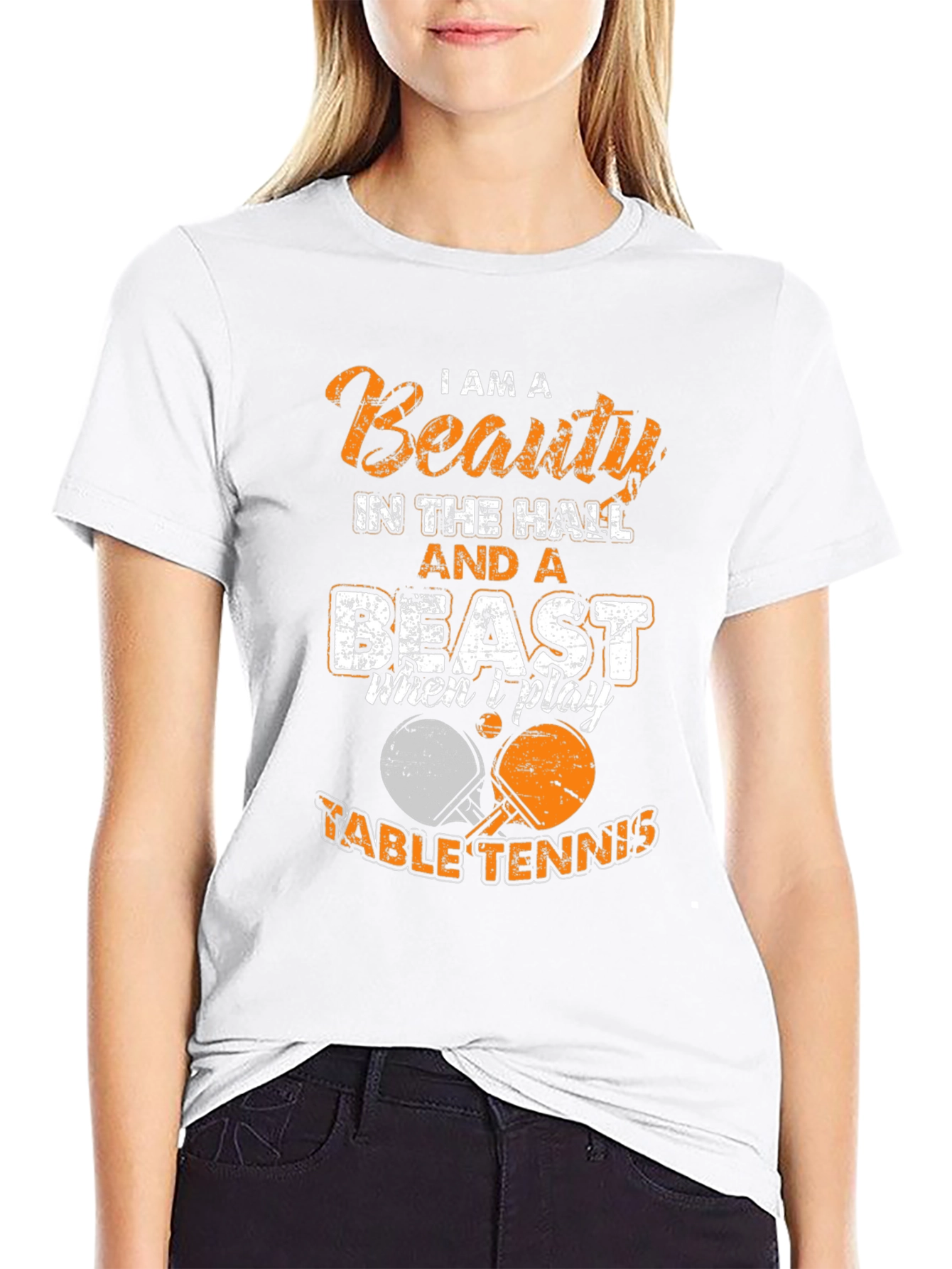 Beauty and Beast Table Tennis T-Shirt