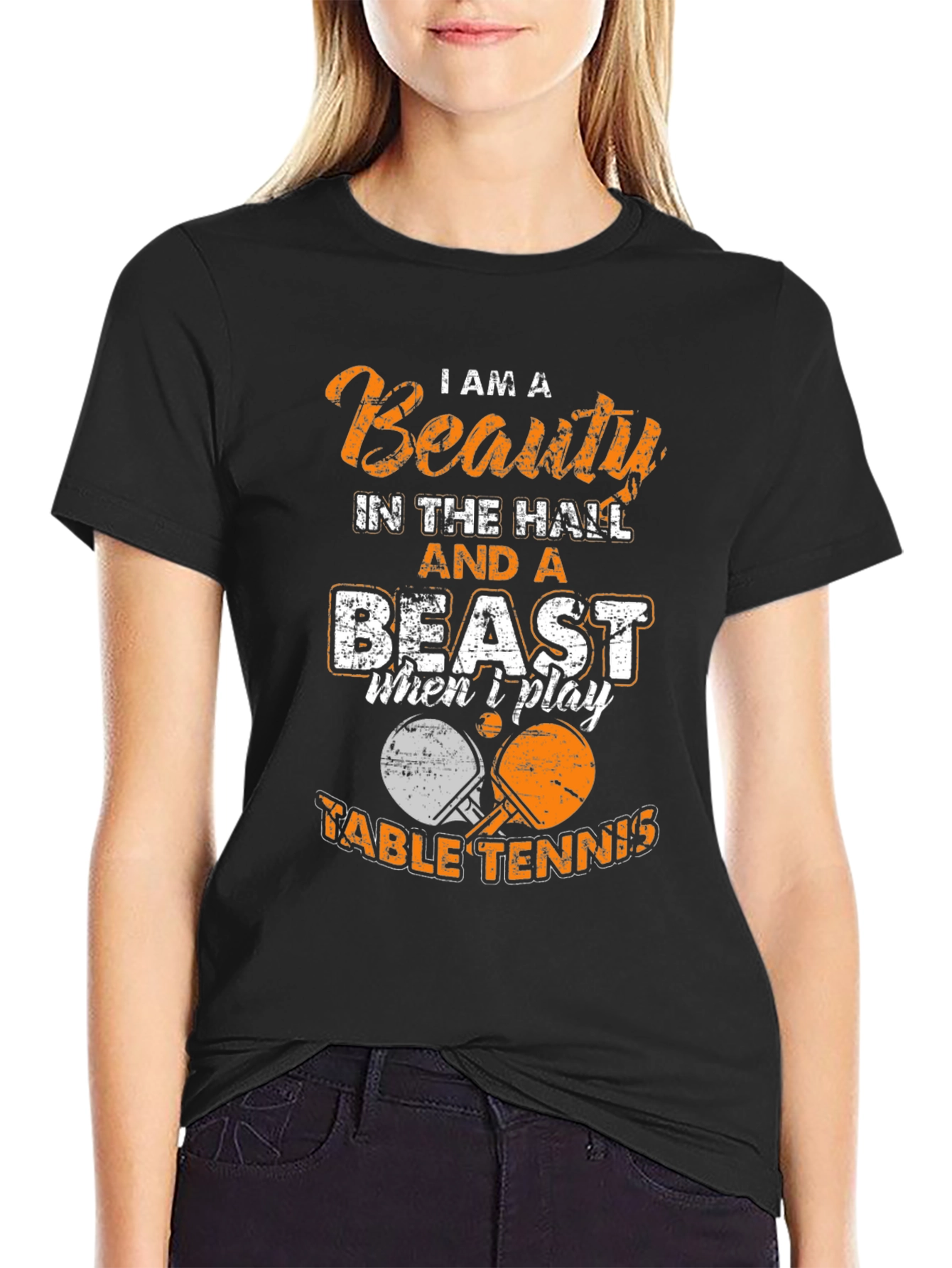 Beauty and Beast Table Tennis T-Shirt