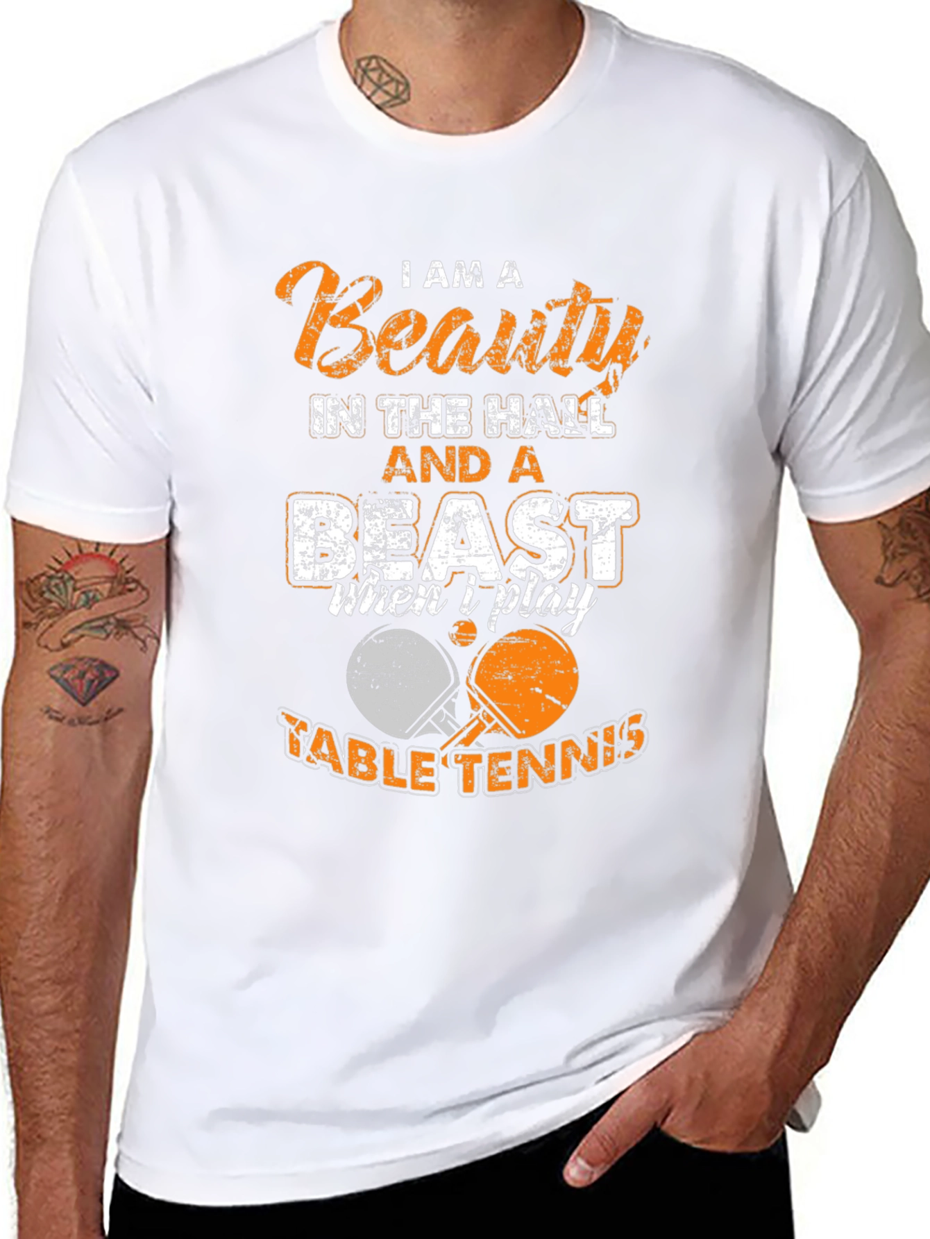 Beauty and Beast Table Tennis T-Shirt