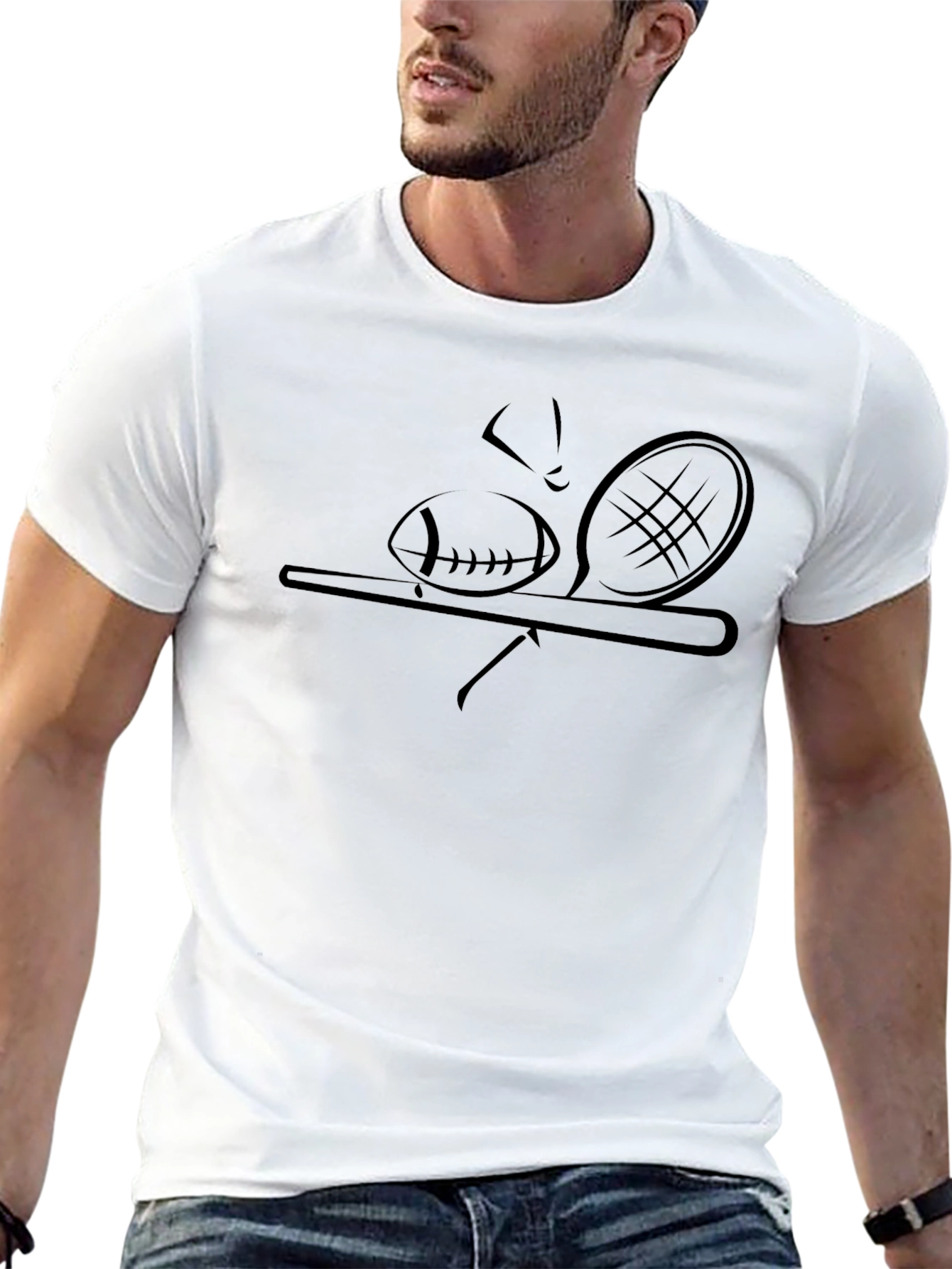 Sports Silhouette Tee - Black