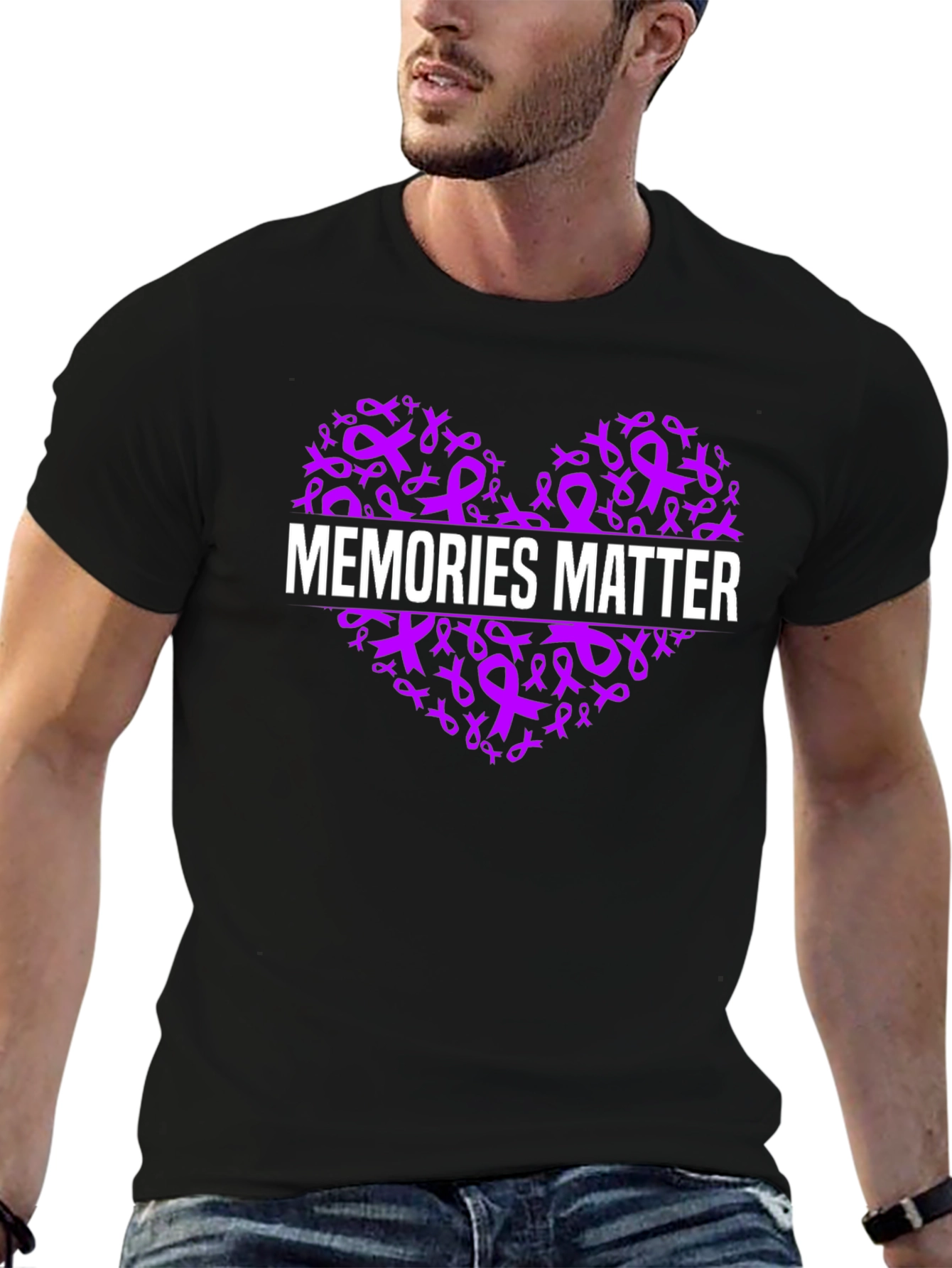Memories Matter Awareness Ribbon Heart T-Shirt