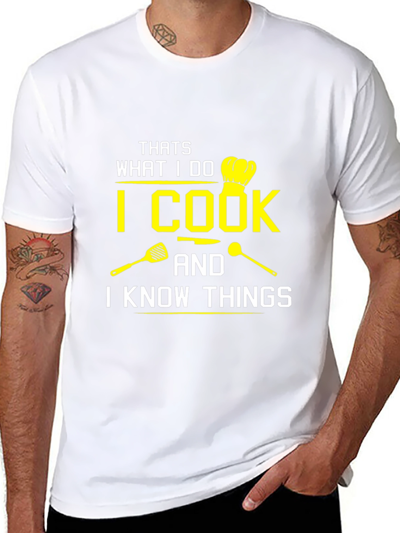 I Cook And I Know Things Black T-Shirt