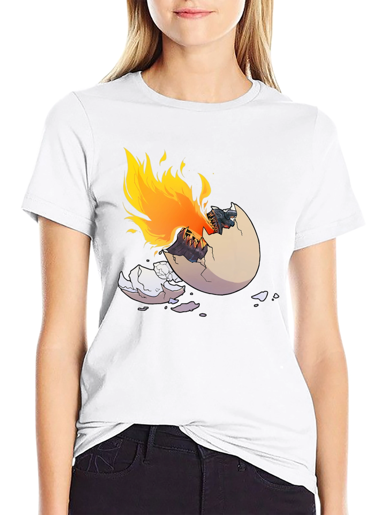 Dragon Hatching T-Shirt - Fire Breathing Design