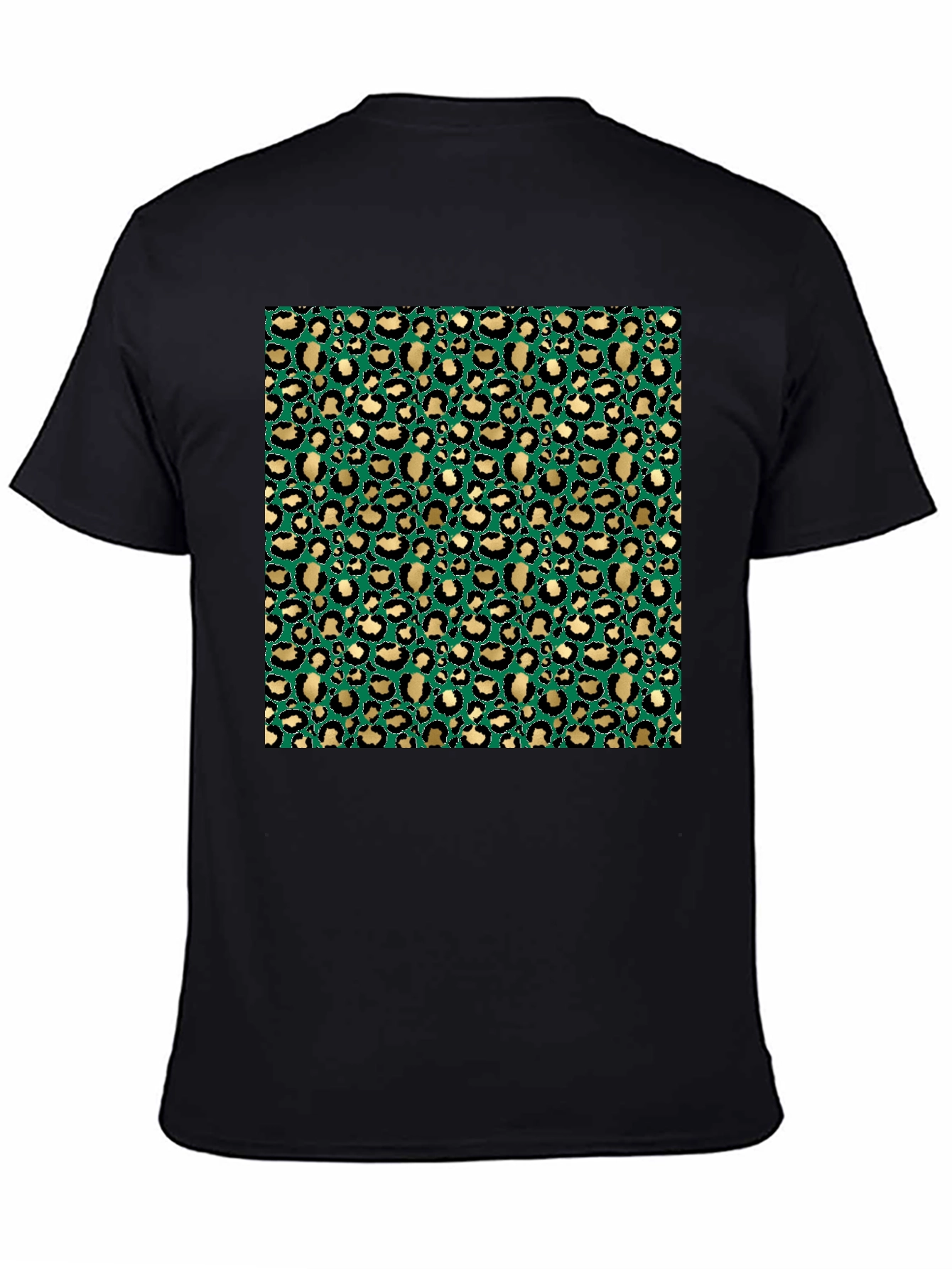 Green & Gold Leopard Print T-Shirt