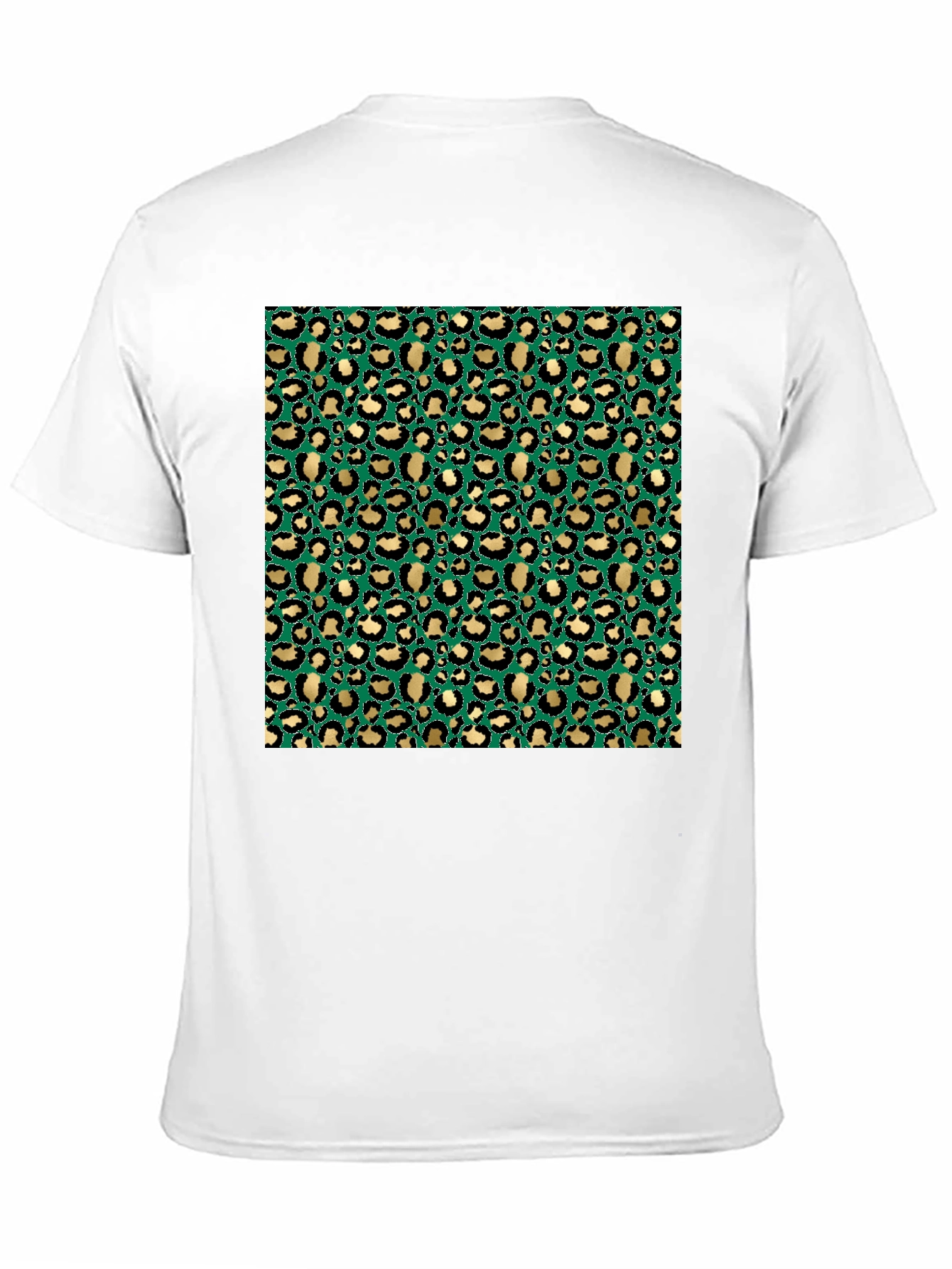 Green & Gold Leopard Print T-Shirt
