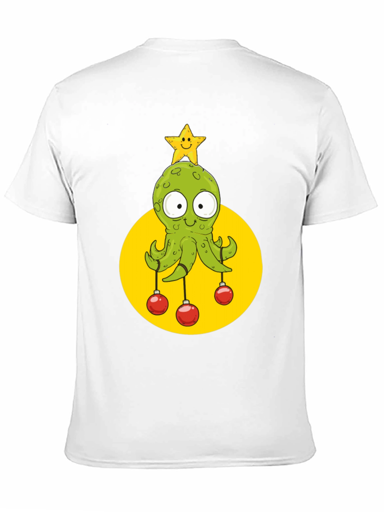 Festive Octopus Graphic Tee - Holiday Cheer!