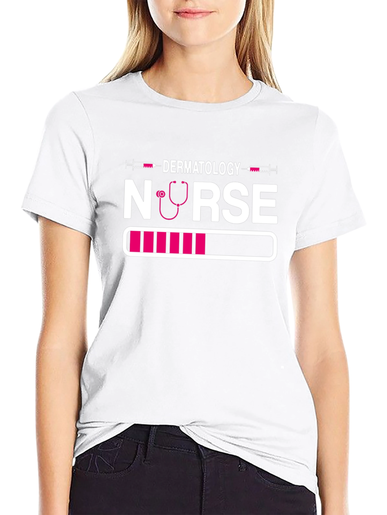 Dermatology Nurse Loading T-Shirt - Black Unique Design