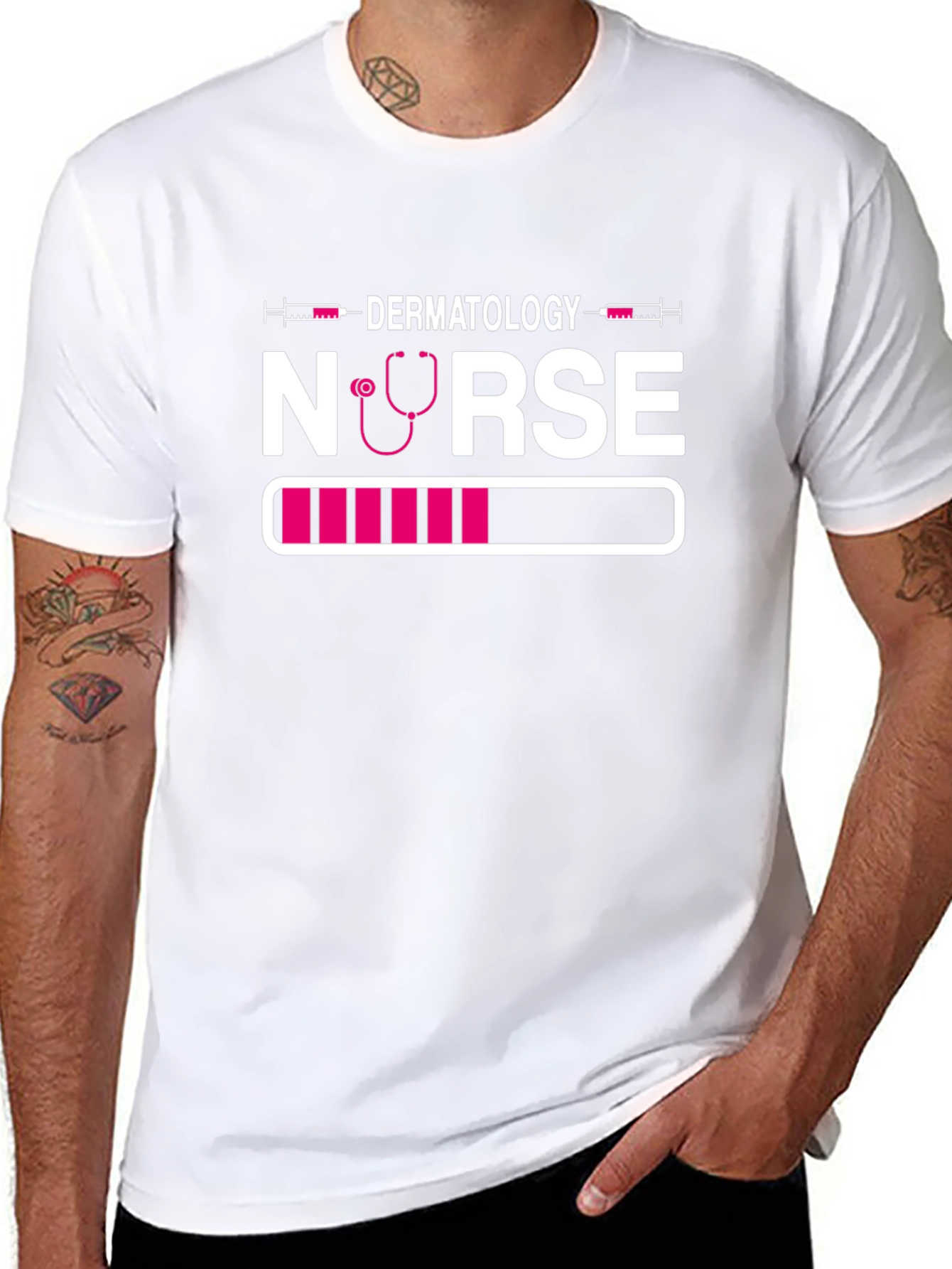 Dermatology Nurse Loading T-Shirt - Black Unique Design