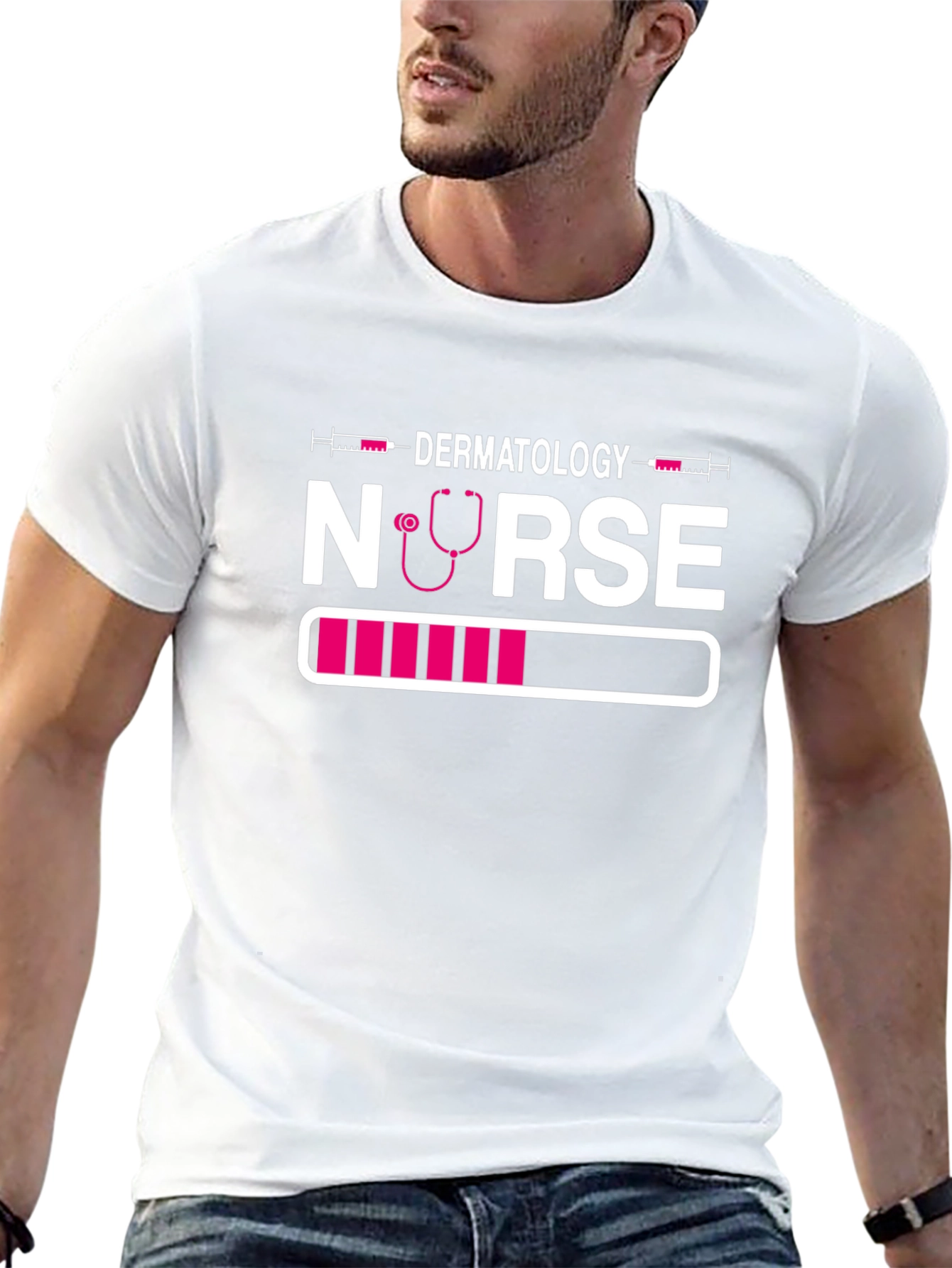 Dermatology Nurse Loading T-Shirt - Black Unique Design